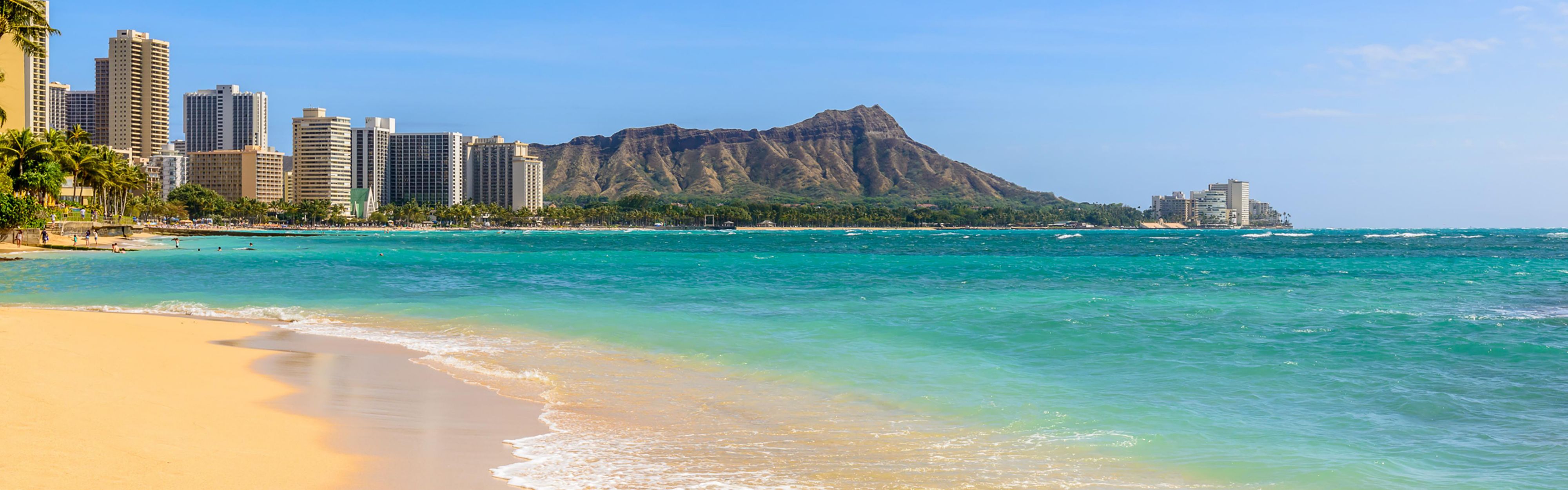Waikiki Beach is just a short 10 minute walk away