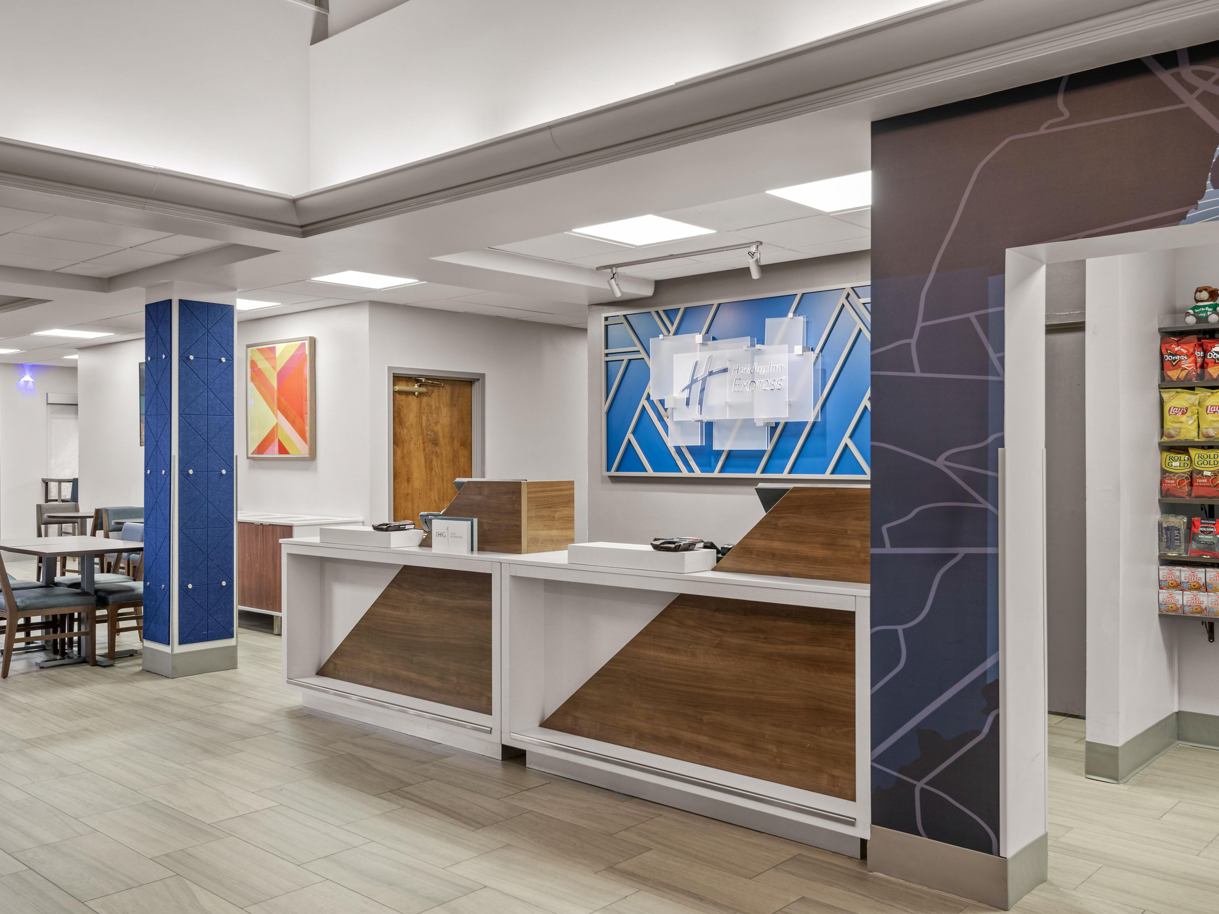 Welcome awaits at our vibrant front desk!
