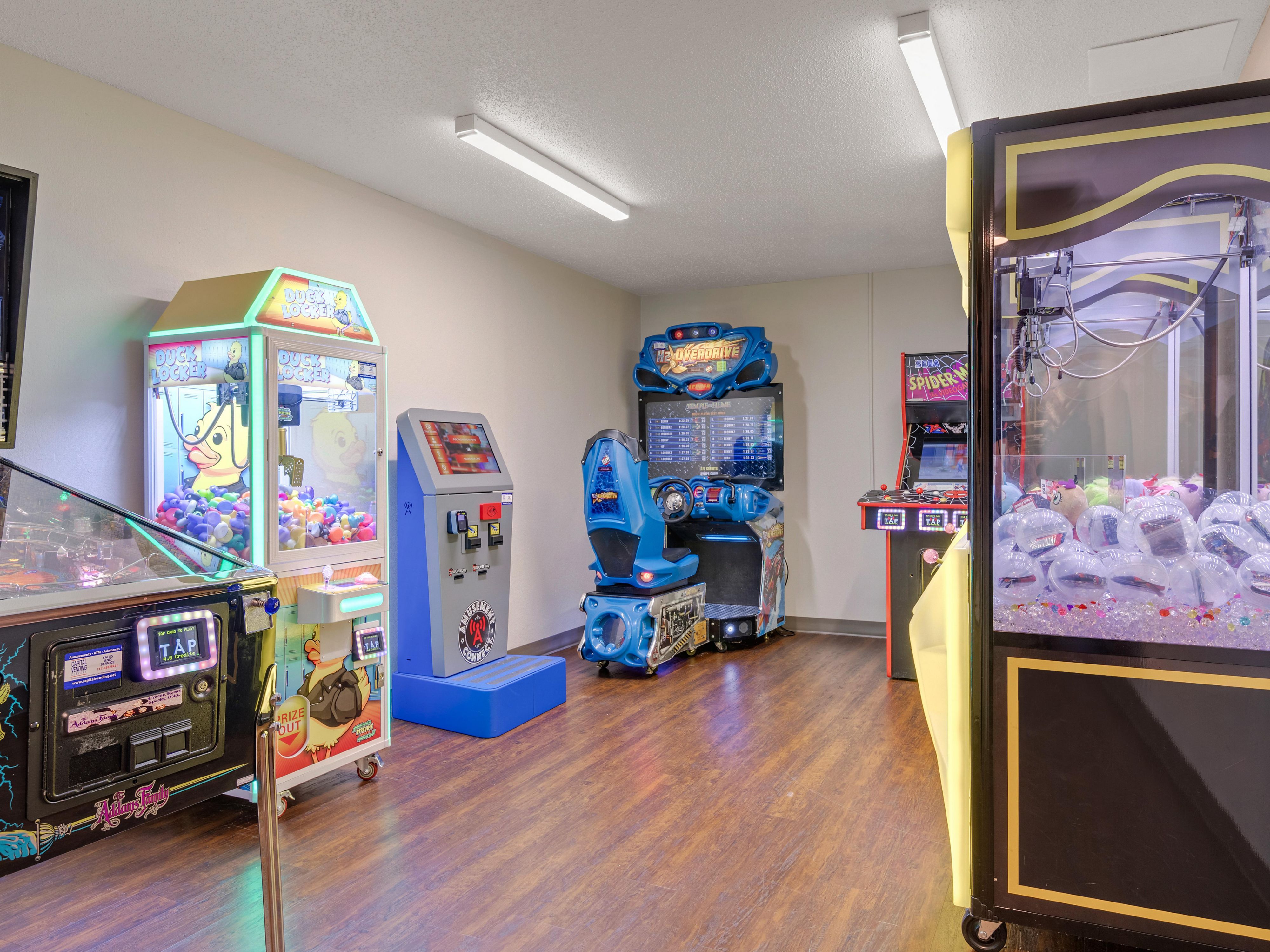 Looking for some indoor fun. Try out our arcade on the lower level or if you are looking for something to do as a group/family we offer a selection of board games. Check out the list at the guest services desk.