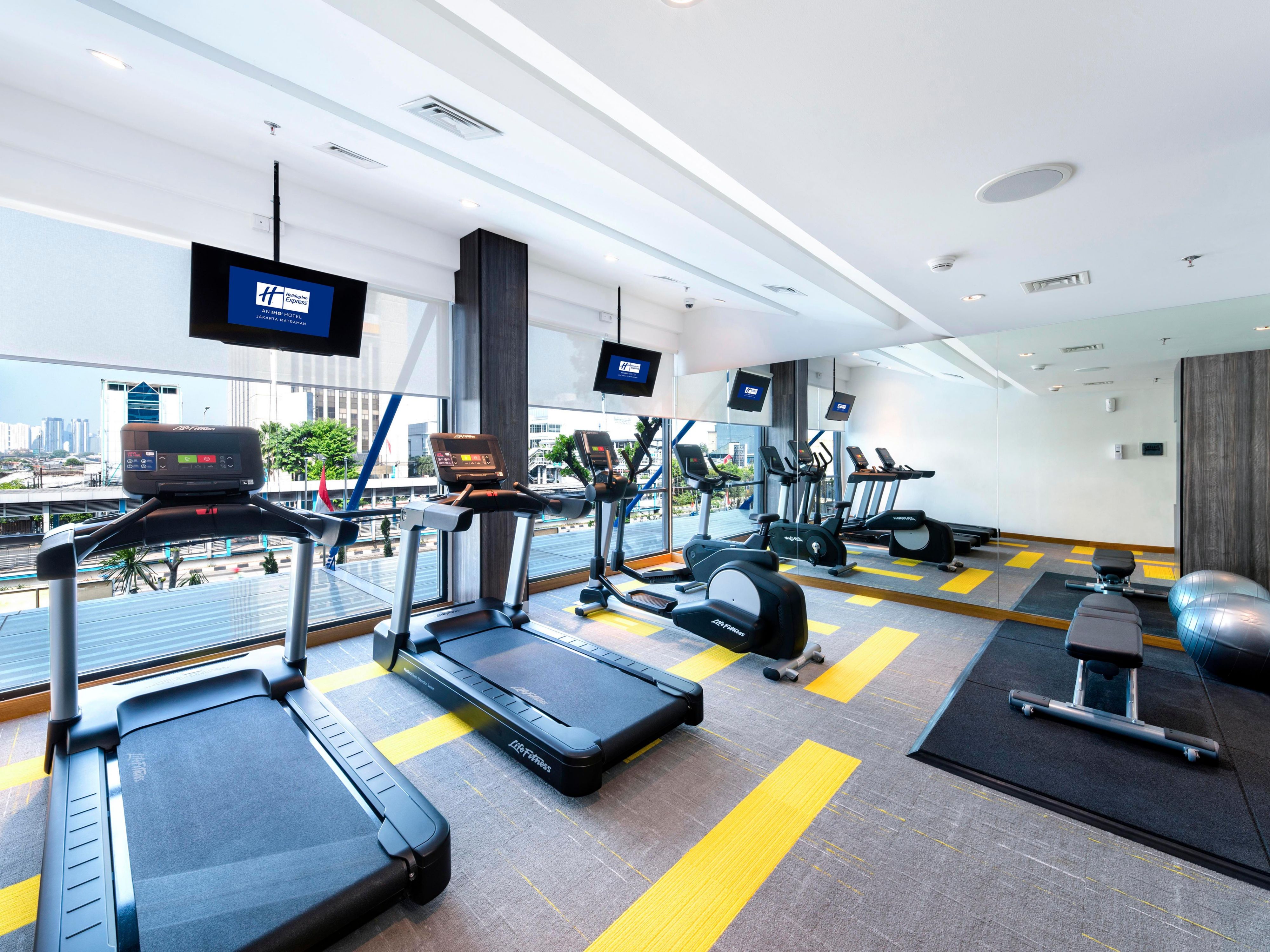 Keep your body fit during your tight schedule in our gym. We have all the equipment to support your needs.