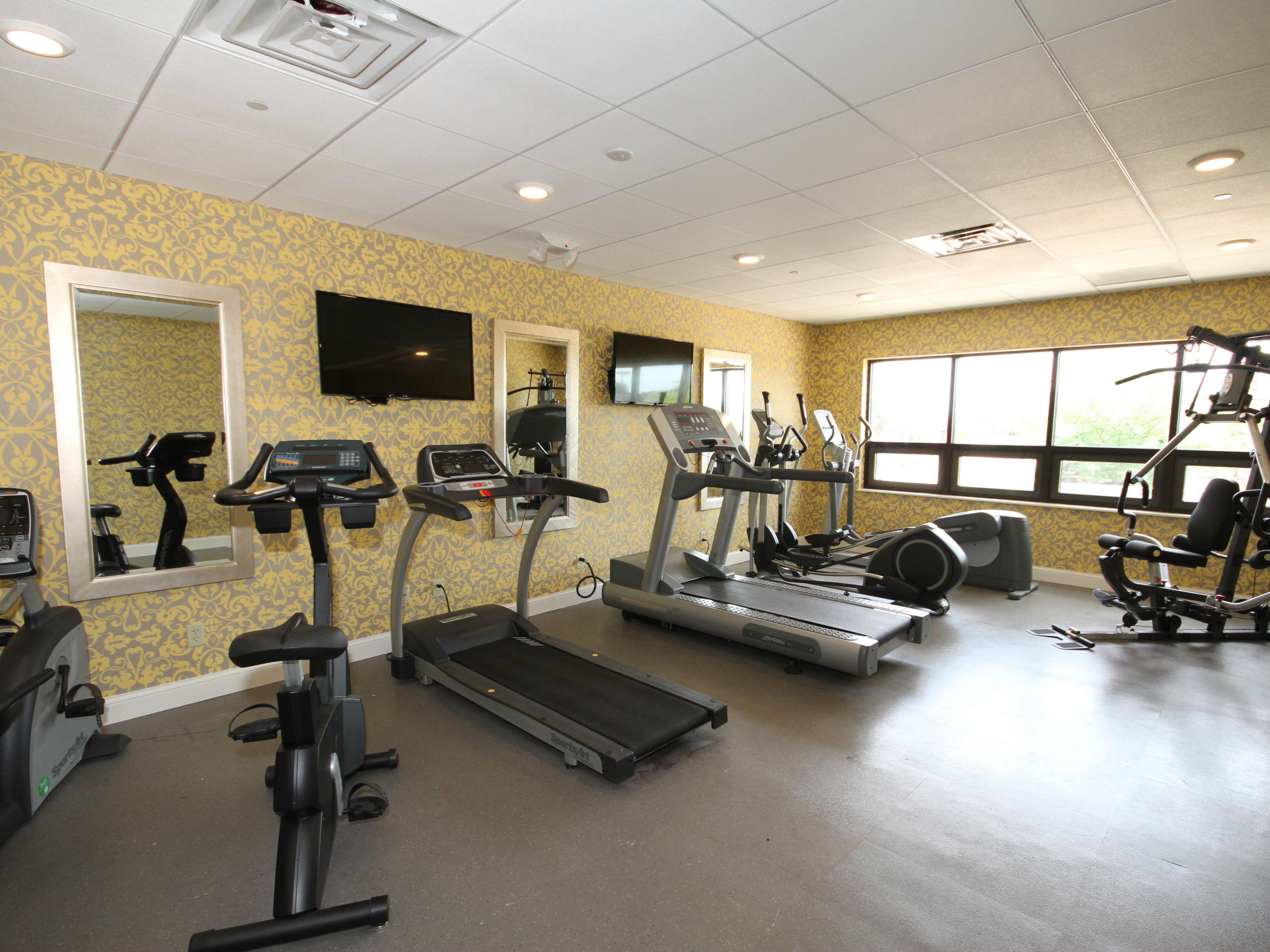 Get your sweat on in our complimentary, fully equipped fitness center.
