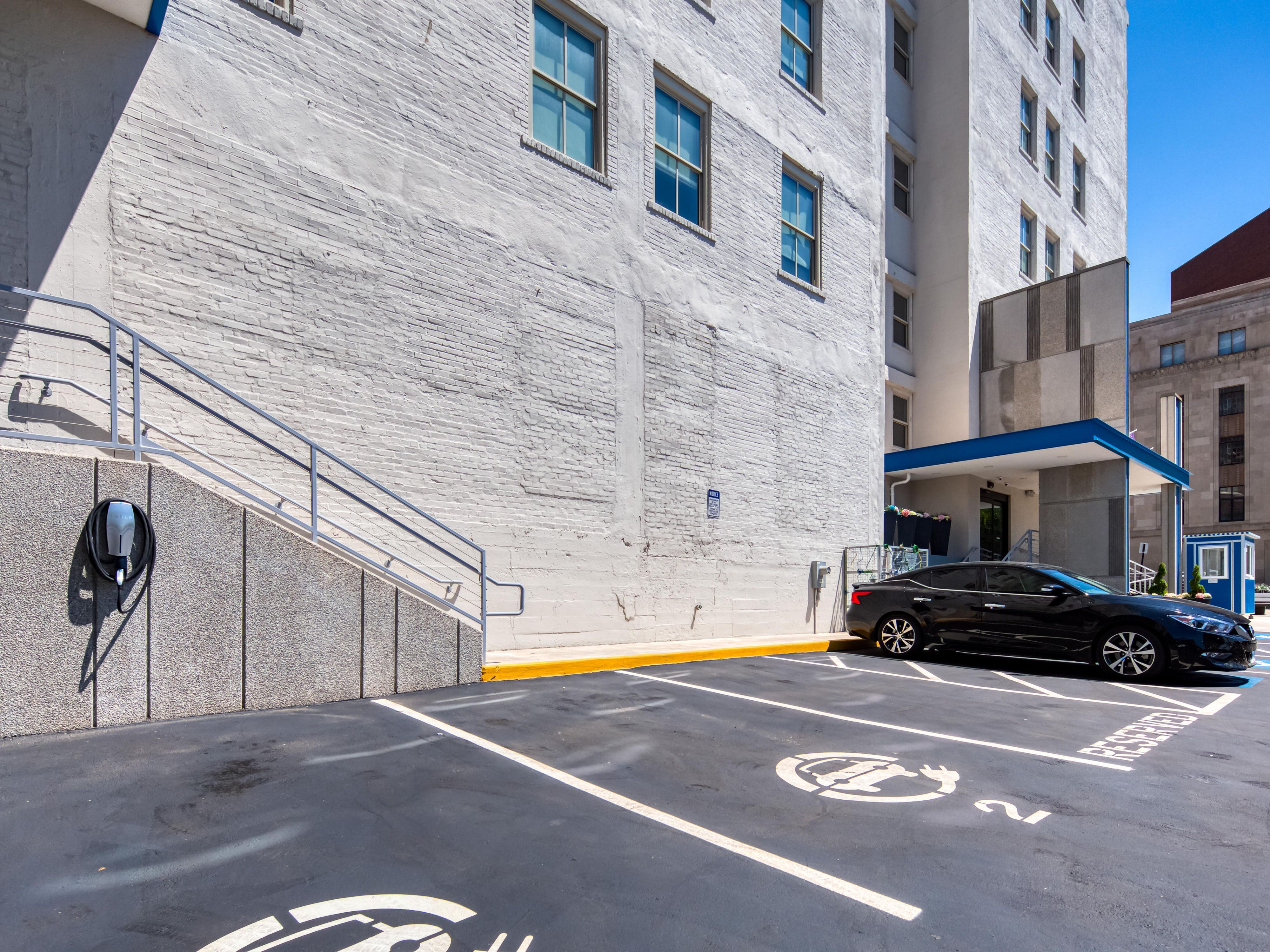 Staying overnight? Enjoy easy access to charging stations and affordable parking for only $25.
