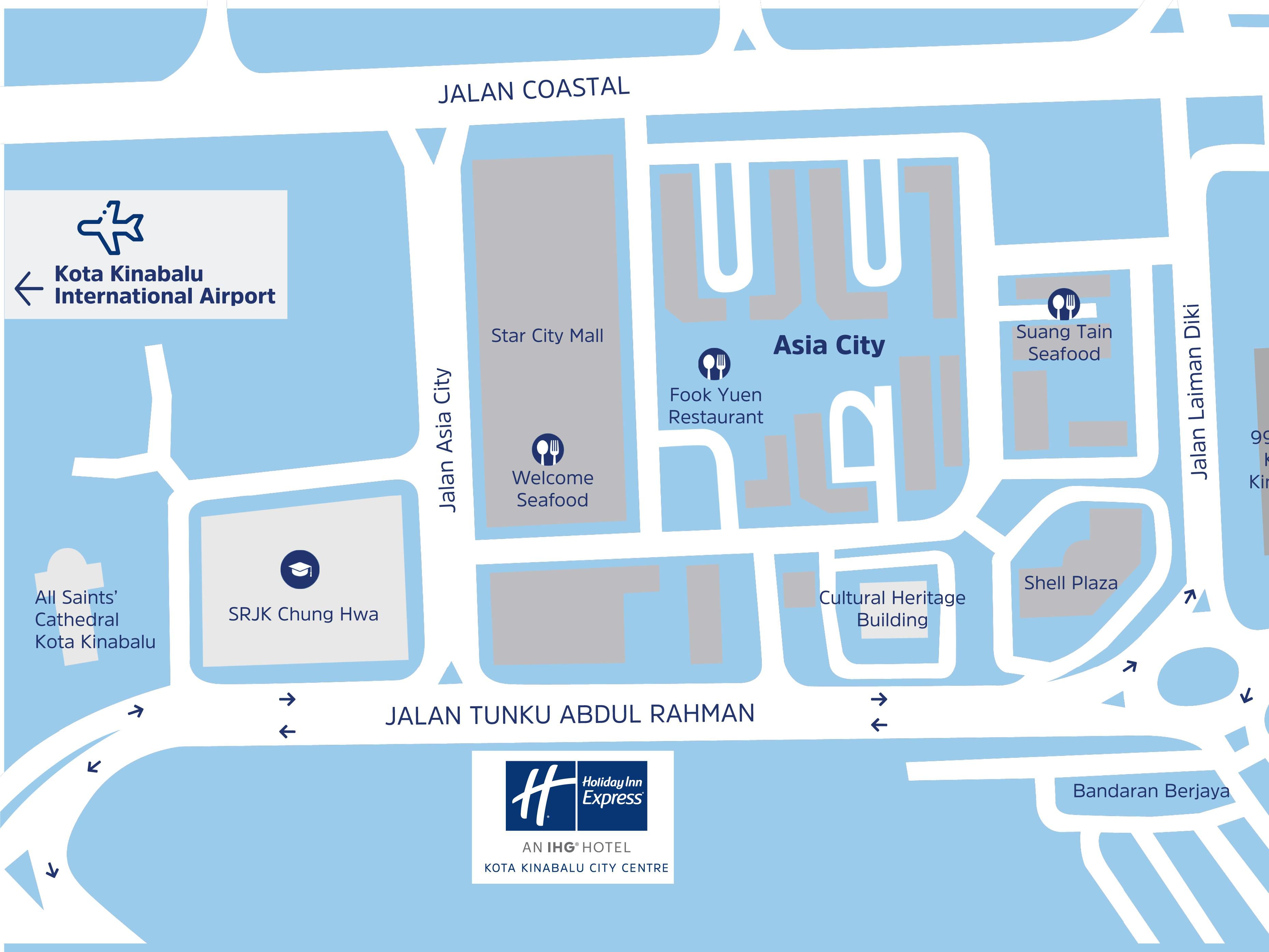 哥打京那巴鲁市中心智选假日酒店位于沙巴市中心，可为客人提供 IHG 酒店所期望的舒适和便利。

酒店是所有年龄段旅客的理想下榻之地，步行即可到达主要景点、购物中心、当地著名市场和餐馆。