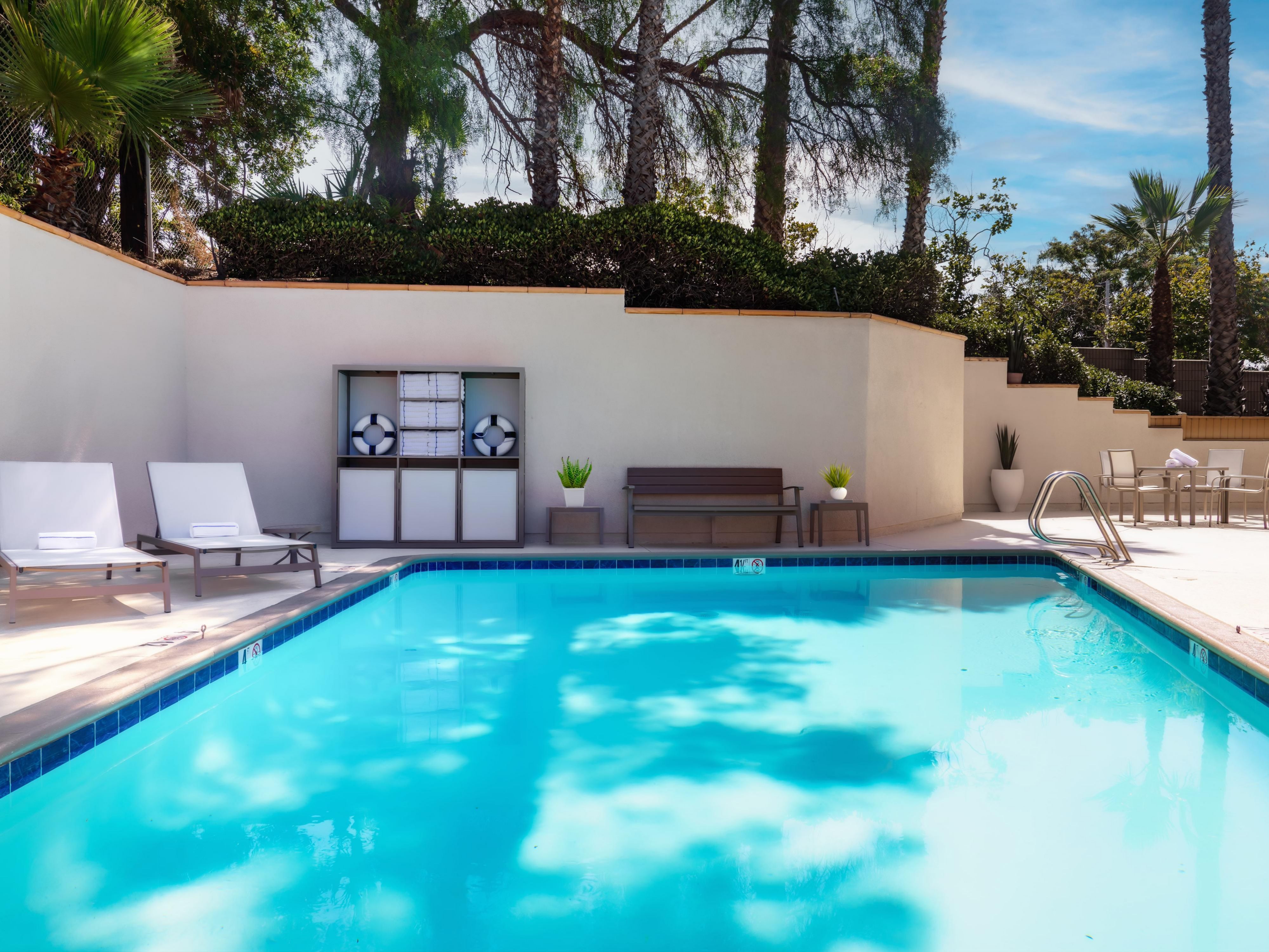 Escape the California heat, and take a dip in our outdoor pool! Open year round.