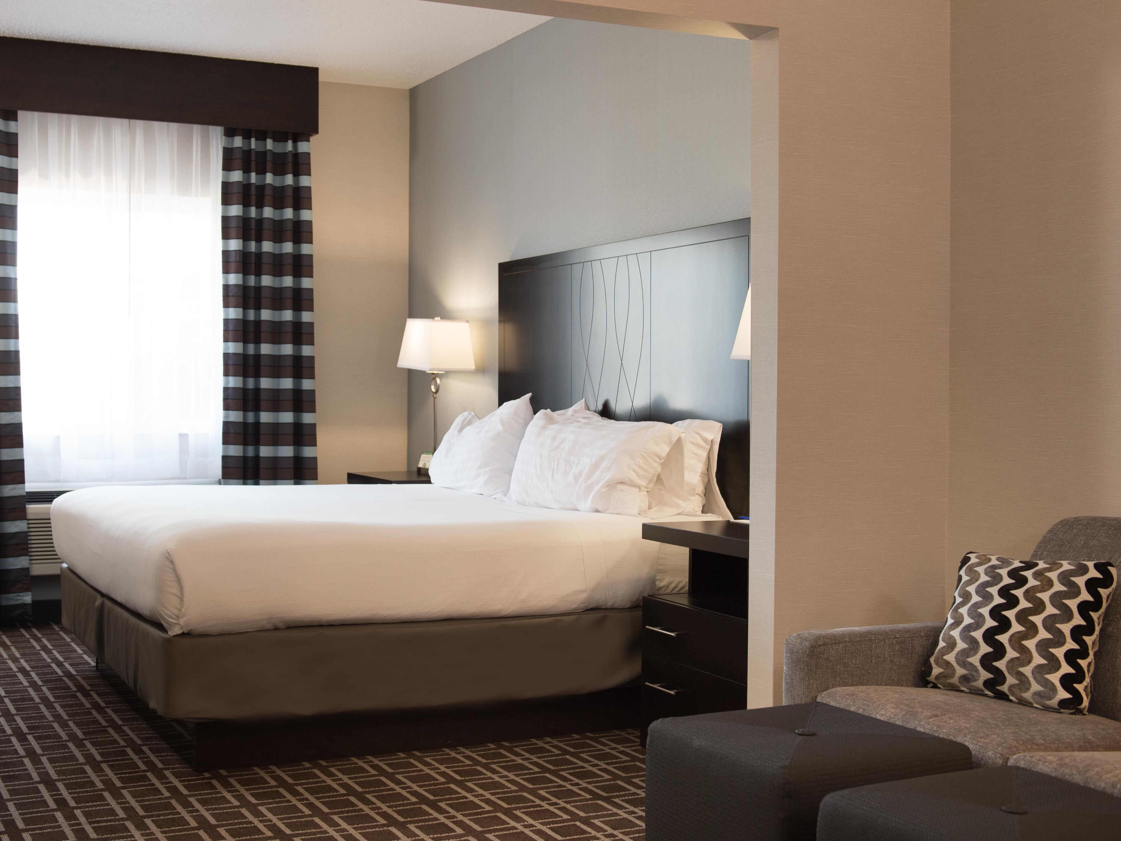 King Bed River View with Sofa Bed & a Patio or Balcony