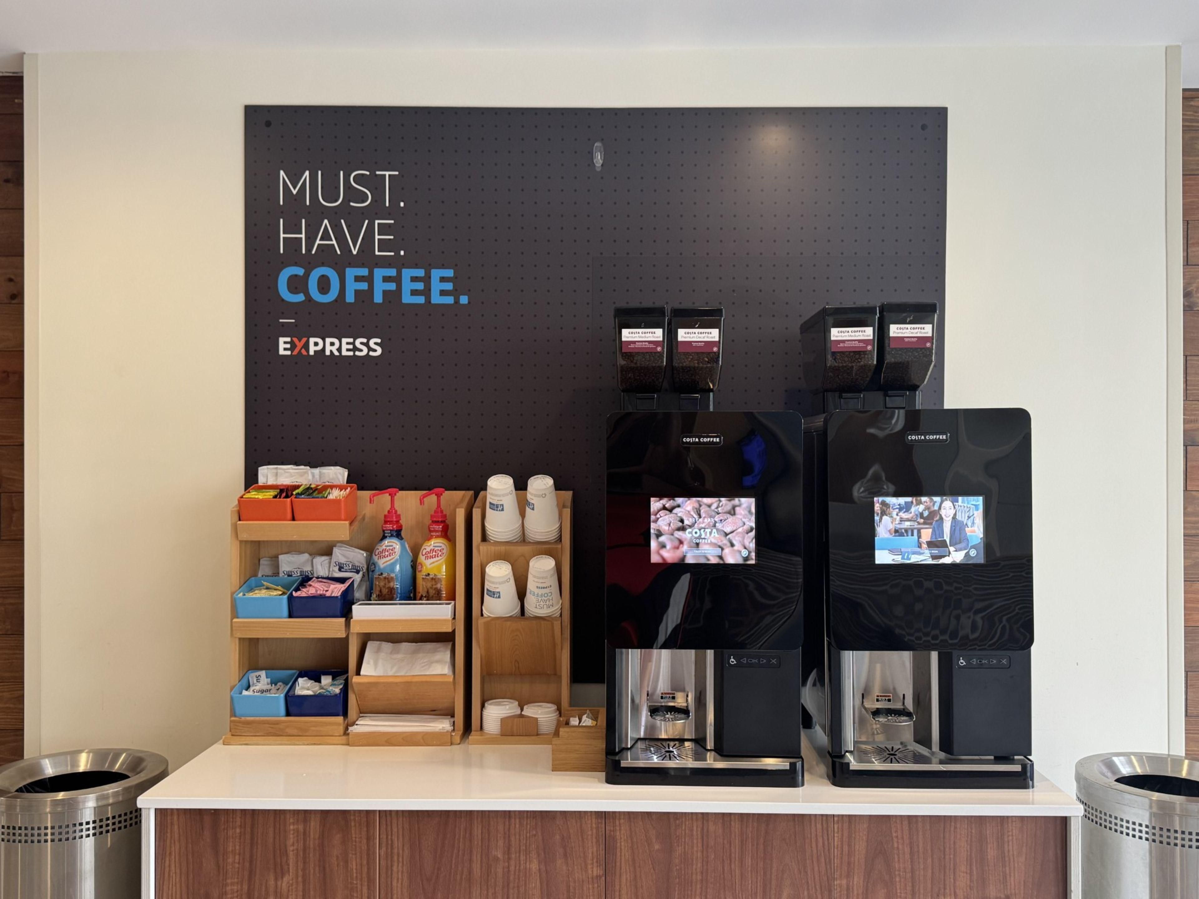 Savor the taste of freshly brewed coffee around the clock with our new bean-to-cup coffee machine, available 24/7 in the lobby! Should you desire the comfort of brewing in your room, simply request an in-room brewer from our front desk. Elevate your stay with us and relish every sip of our exceptional coffee!