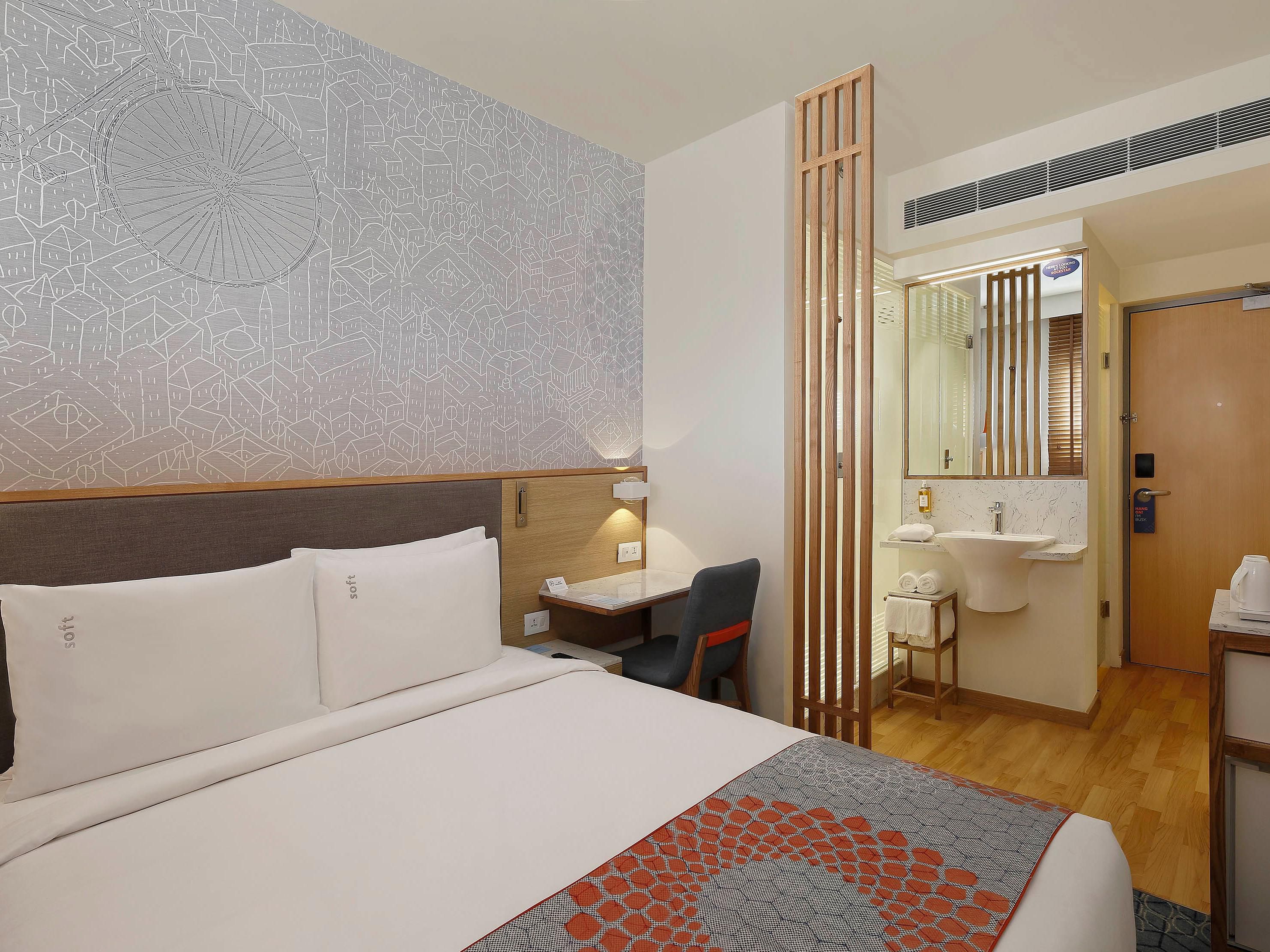 Experience quality amenities high speed internet a hot breakfast and a spacious non-smoking room with one king or two queen beds equipped with luxurious new bedding multiple outlets and usb ports throughout the room