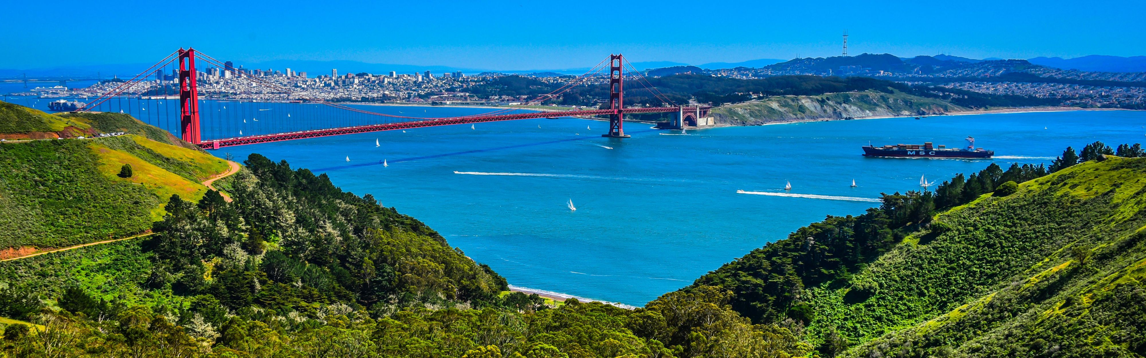 Take a trip across the Golden Gate Bridge to nearby San Francisco.