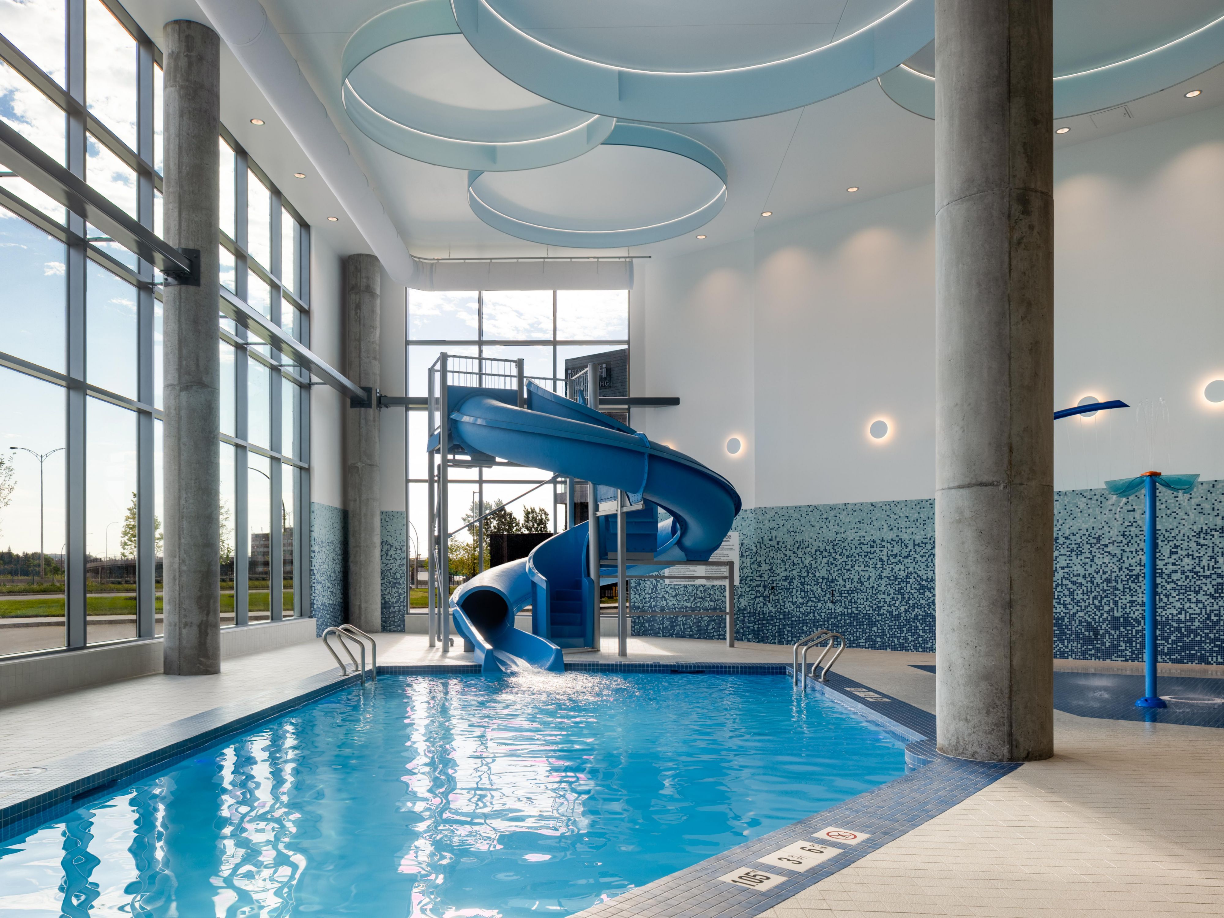 Slip and slide into our indoor heated pool, all year long! The kids in your group will want to go down the slide again and again, and the grownups too. Splash, relax, float, and enjoy fresh towels for your convenience in our brand-new pool.