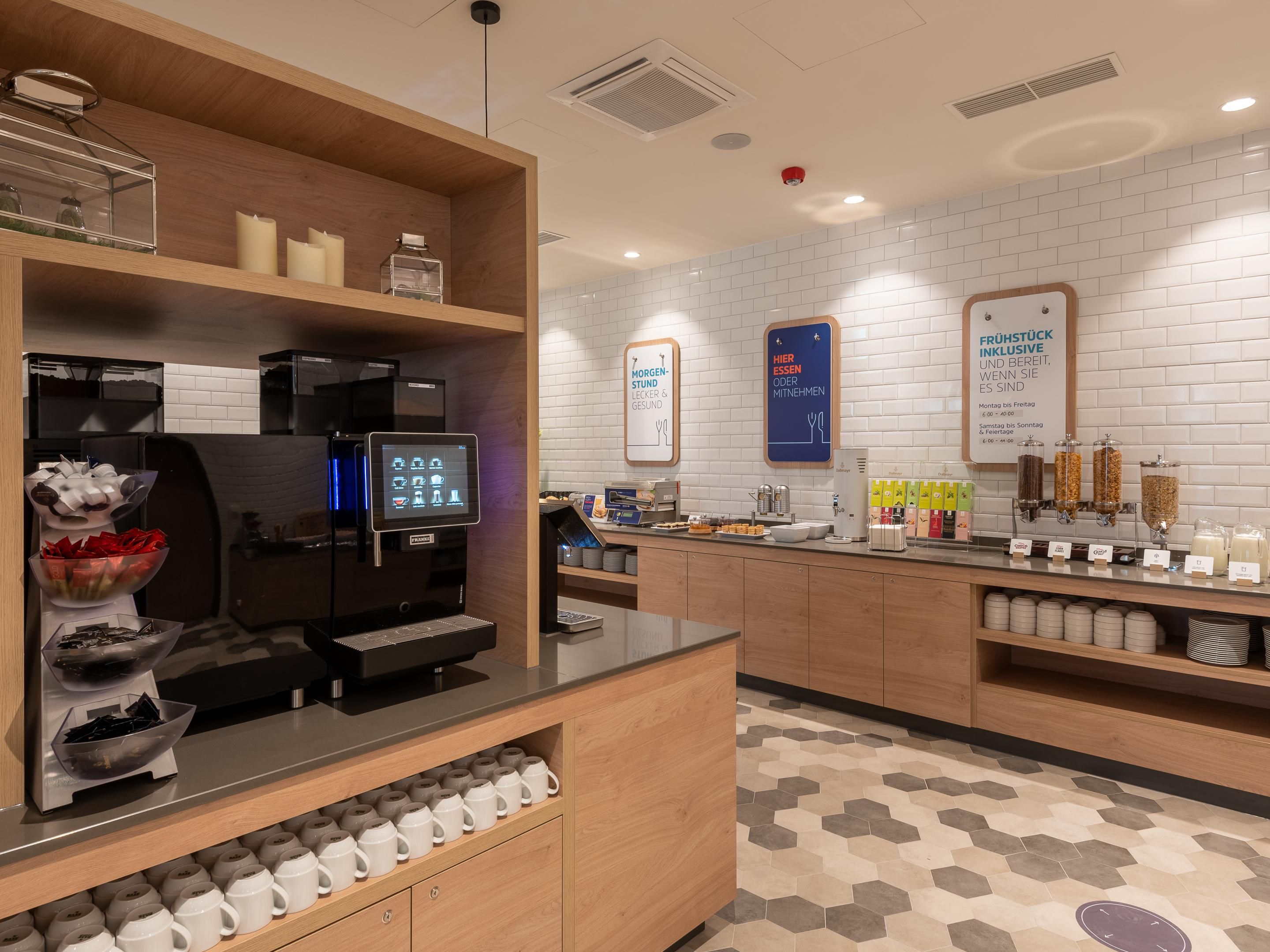 Enjoy a complimentary Express Start™ Breakfast each morning, featuring fresh pastries, hot drinks, and healthy options to kickstart your day.