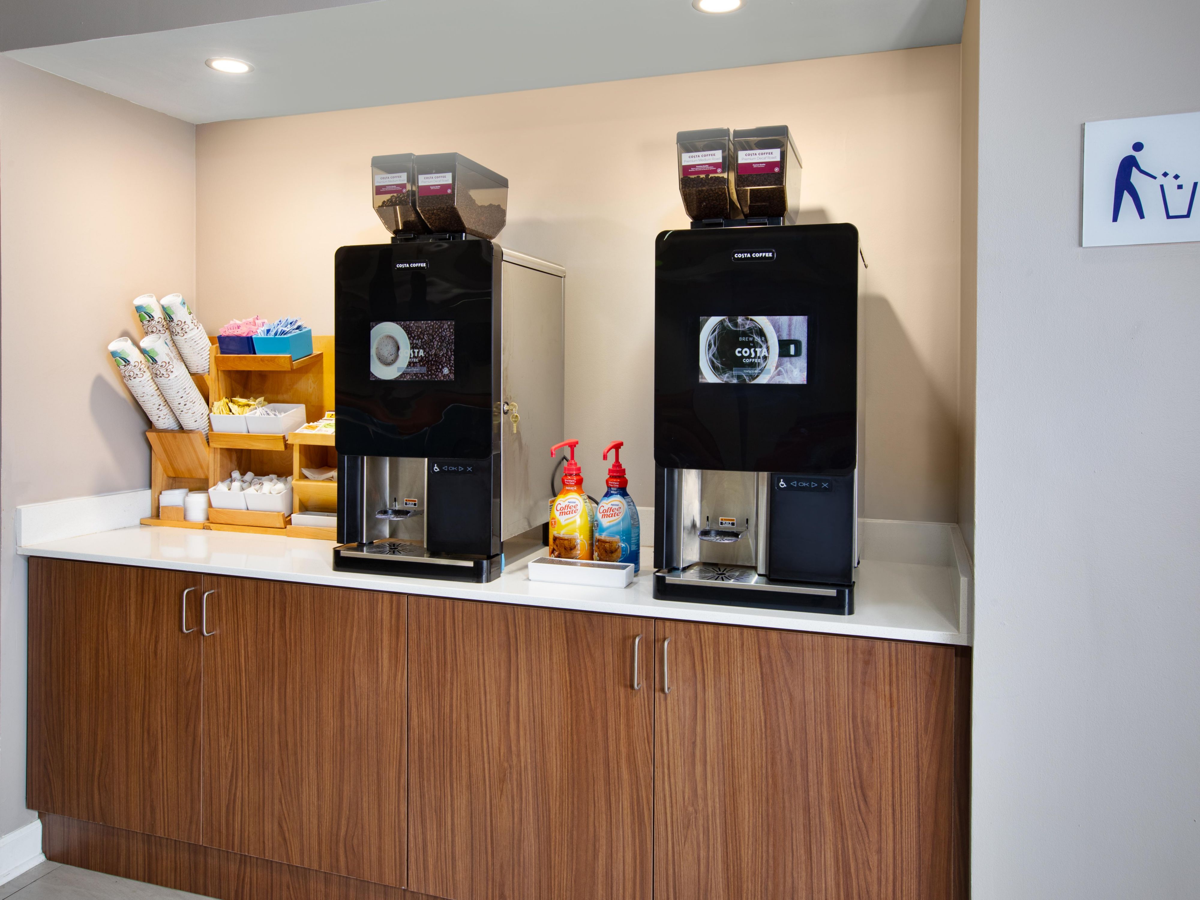 Savor the taste of freshly brewed coffee around the clock with our new bean-to-cup coffee machine, available 24/7 in the lobby. Elevate your stay with us and relish every sip of our exceptional coffee!