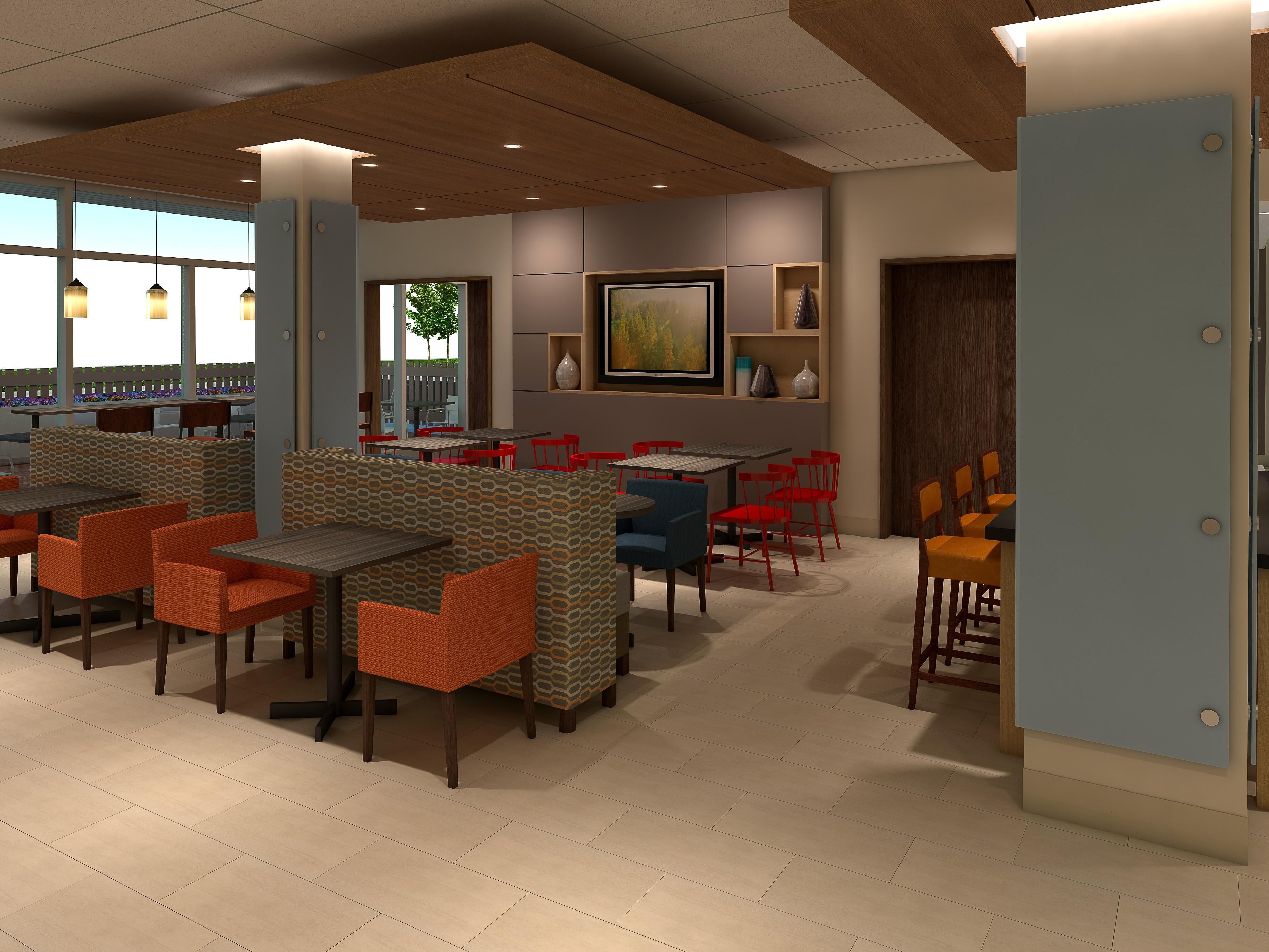 At Holiday Inn Express we have a complimentary, hot breakfast waiting for you every morning. There's a whole buffet full of offerings sure to please everyone. Our Express Start Breakfast is the perfect way to begin your day.