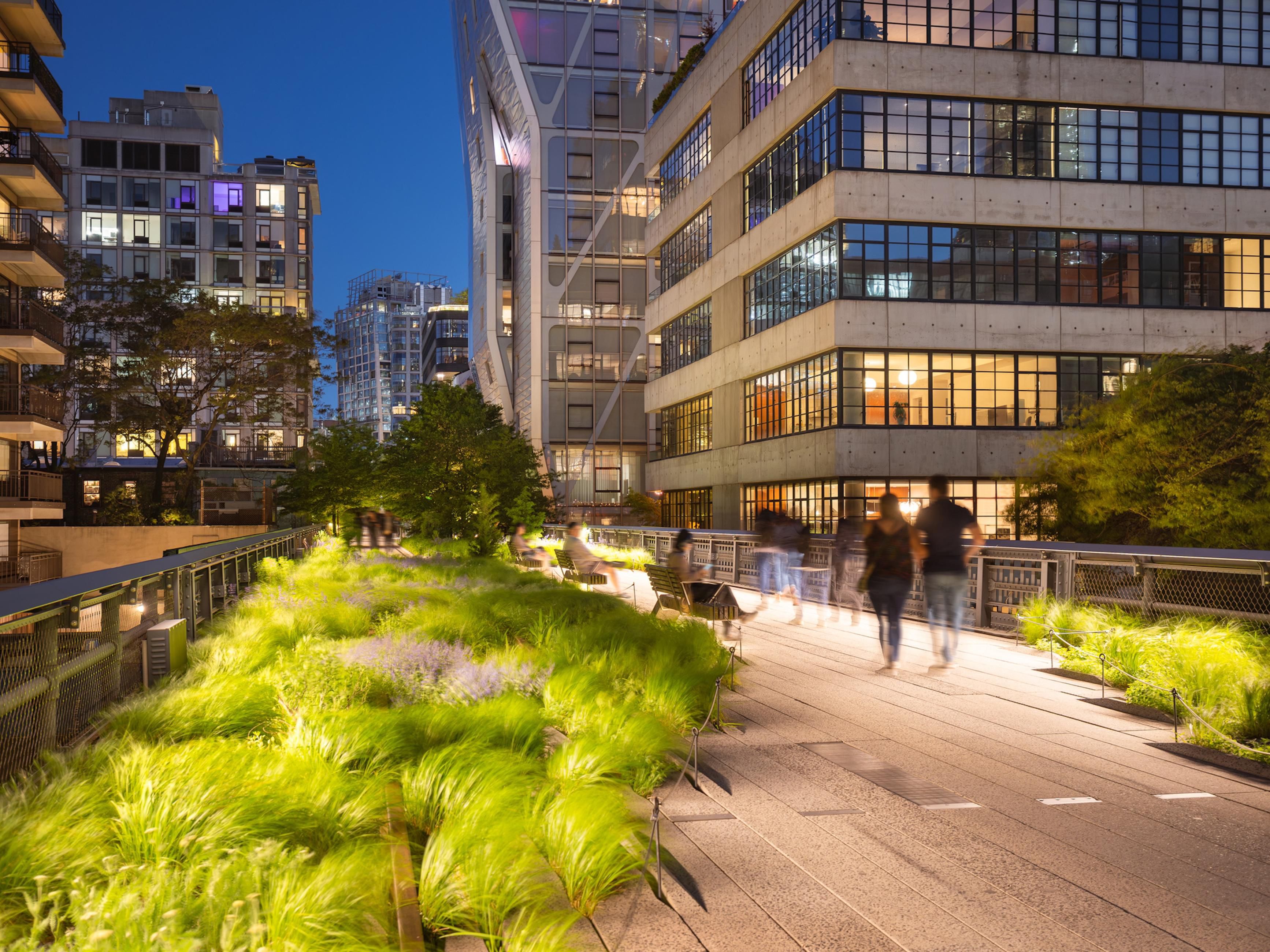 Hudson Yards is home to more than 100 diverse shops, public art displays, culinary experiences and a central hub for major corporations and industry leaders. The Highline is an elevated walking path showcasing vibrant gardens, scenic city views and known for its delicious local dining pop-ups. Also nearby is the iconic Vessel building.