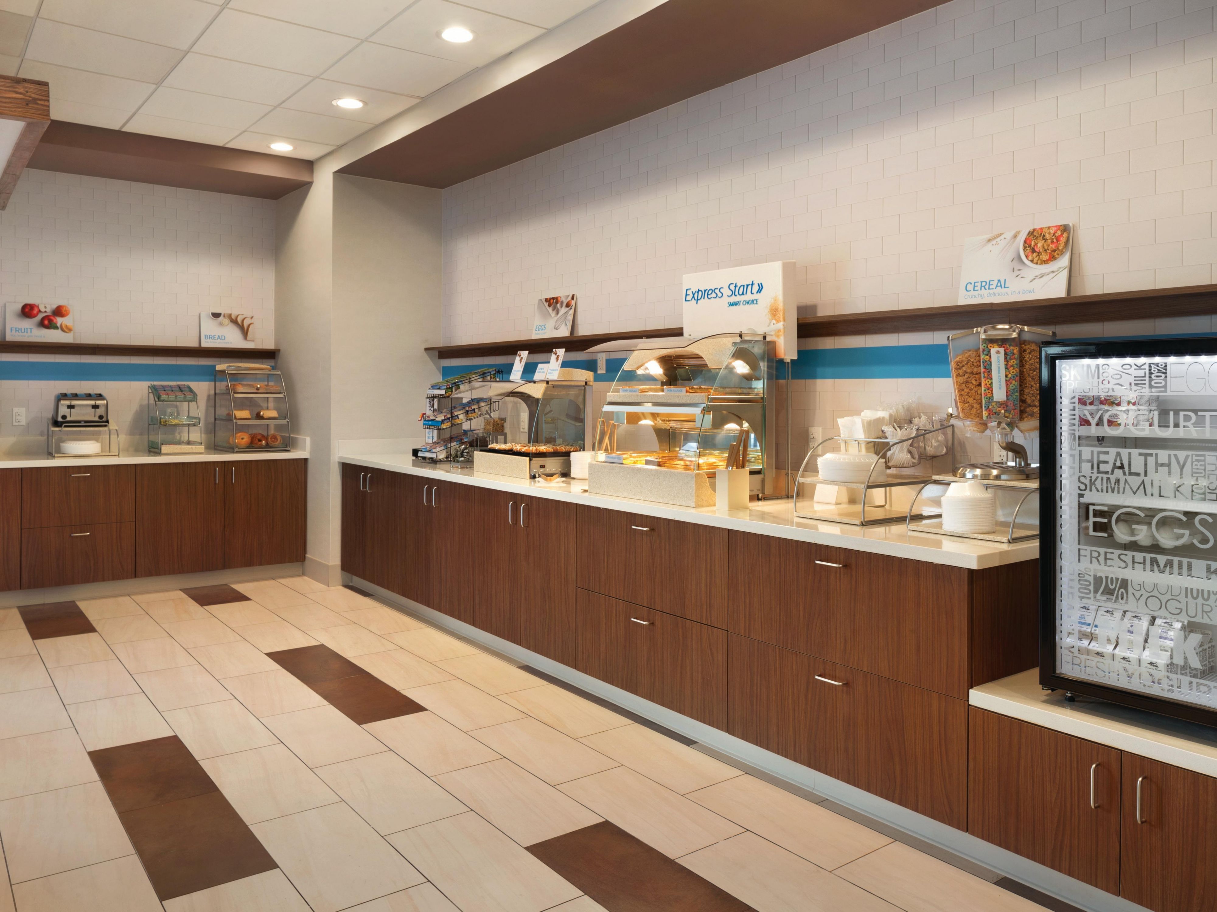 We offer all Guest a complimentary Hot/Cold Breakfast served Daily at the Holiday Inn Express Newnan, Ga.  Bring on the Bacon or Flip for the Pancakes and don't Egg-nore the rest.