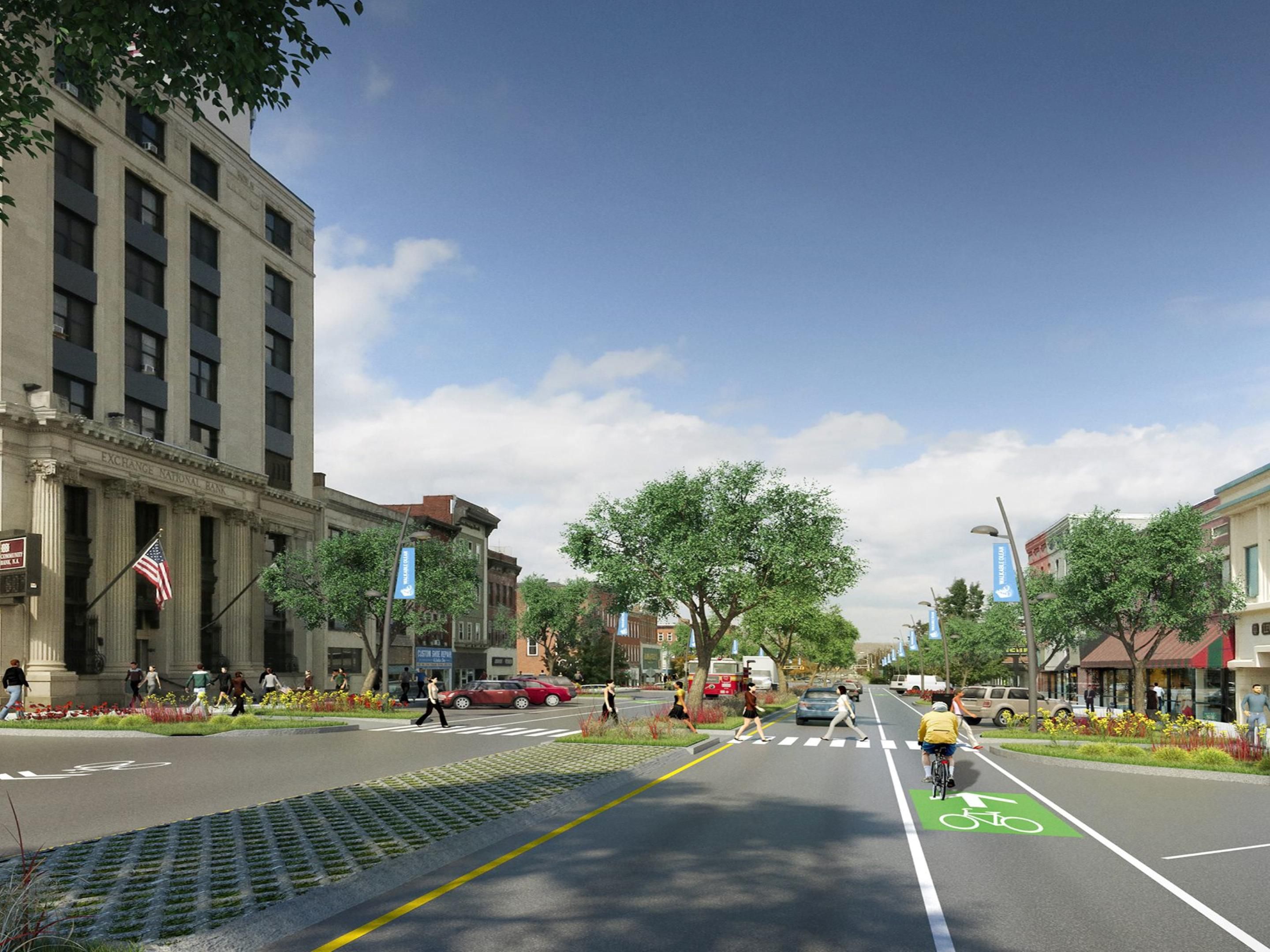 Located in the heart of Olean, Walkable Olean’s scope includes a significant amount of architectural landscaping to incorporate details that would emote a refreshing, park-like setting for the community to enjoy directly outside of our hotel with all the areas best restaurants and attraction destination points.