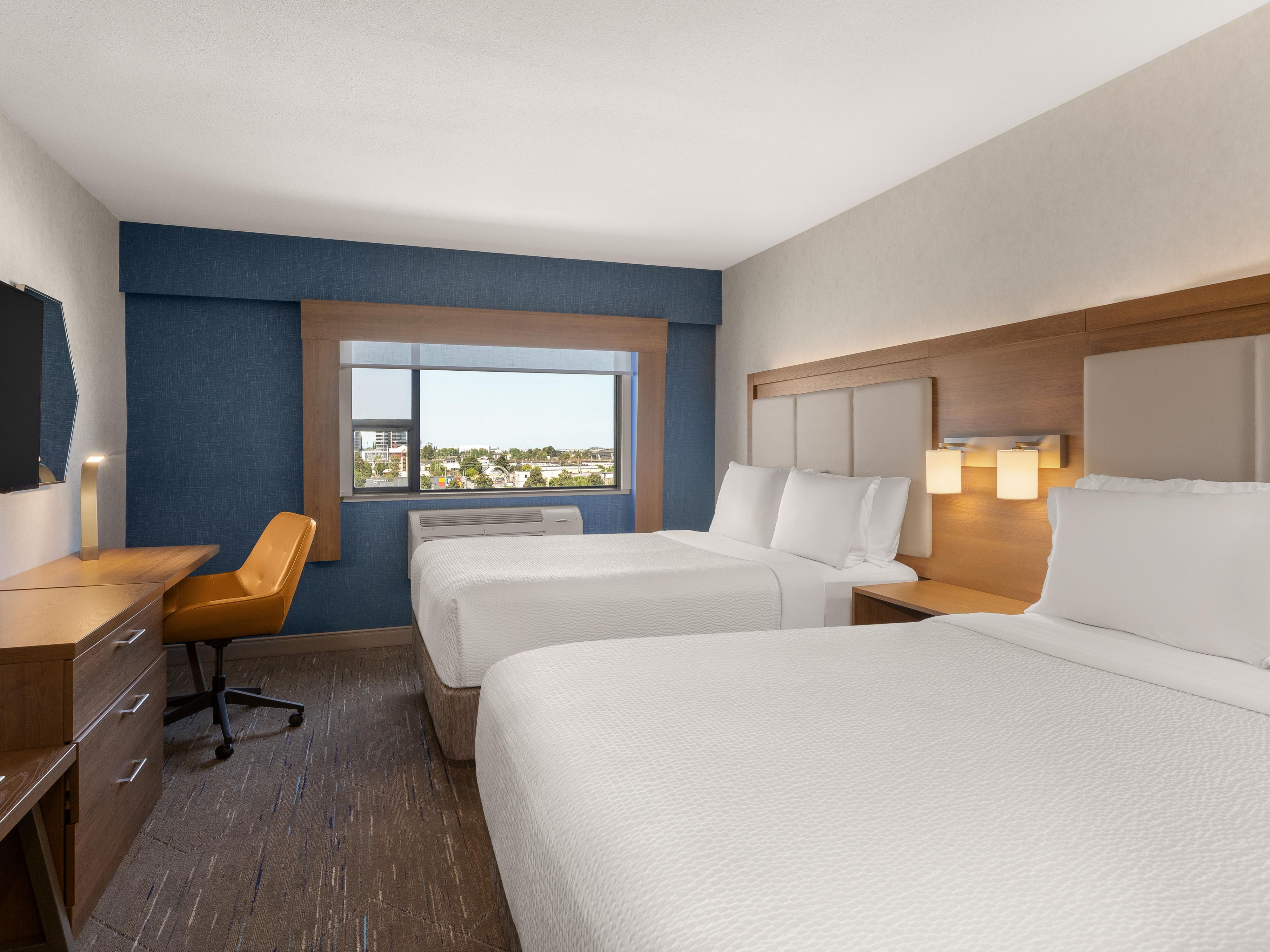 Our hotel has received a fresh, stylish update designed with today’s traveler in mind. From plush new carpeting underfoot to refined, modern wallpaper throughout, every detail has been elevated to enhance comfort and create a more welcoming, polished atmosphere. It’s a refreshed look and feel that brings new energy to every stay.