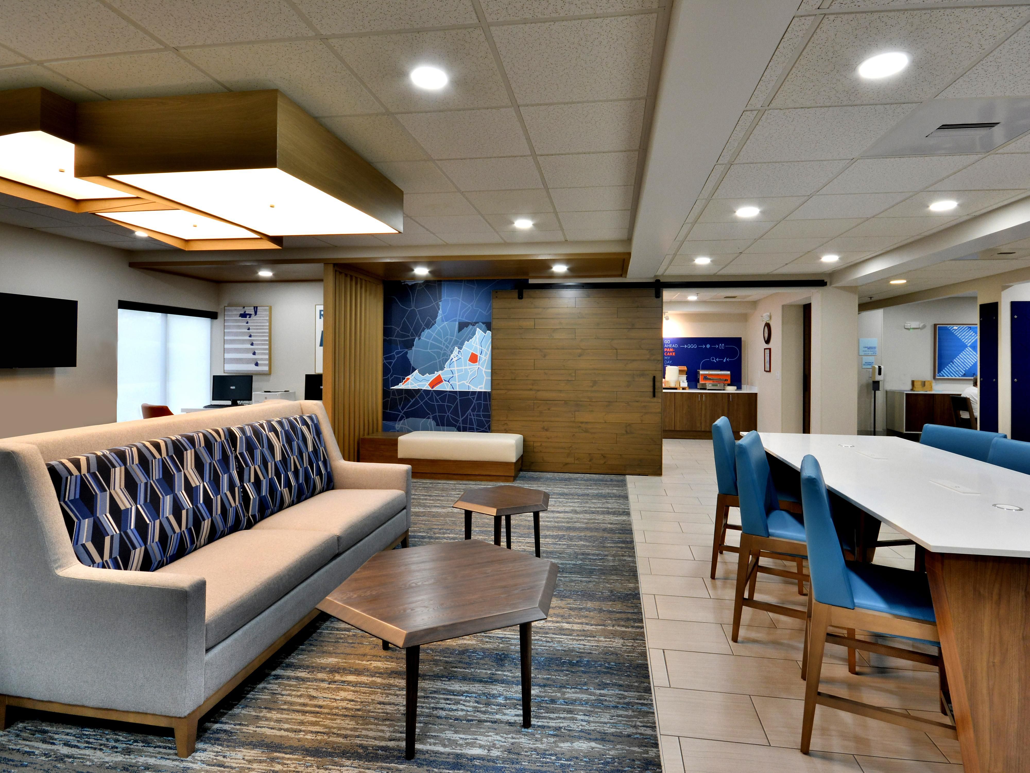 Our modern, spacious lobby makes every guest feel welcome!