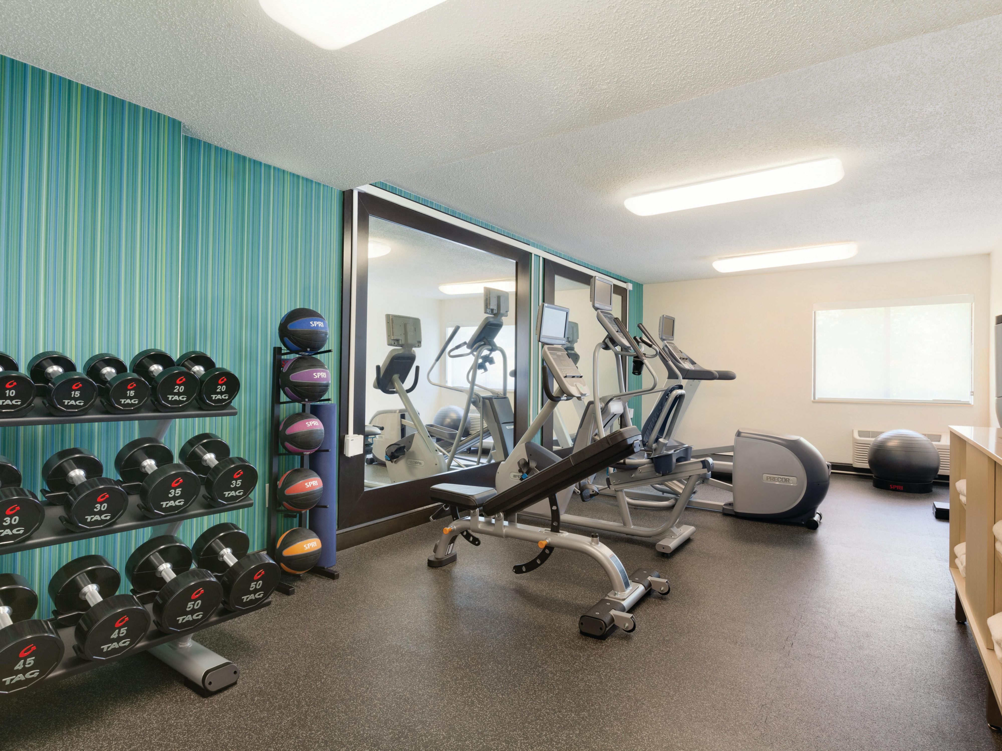 Stay active in our all new fitness center!