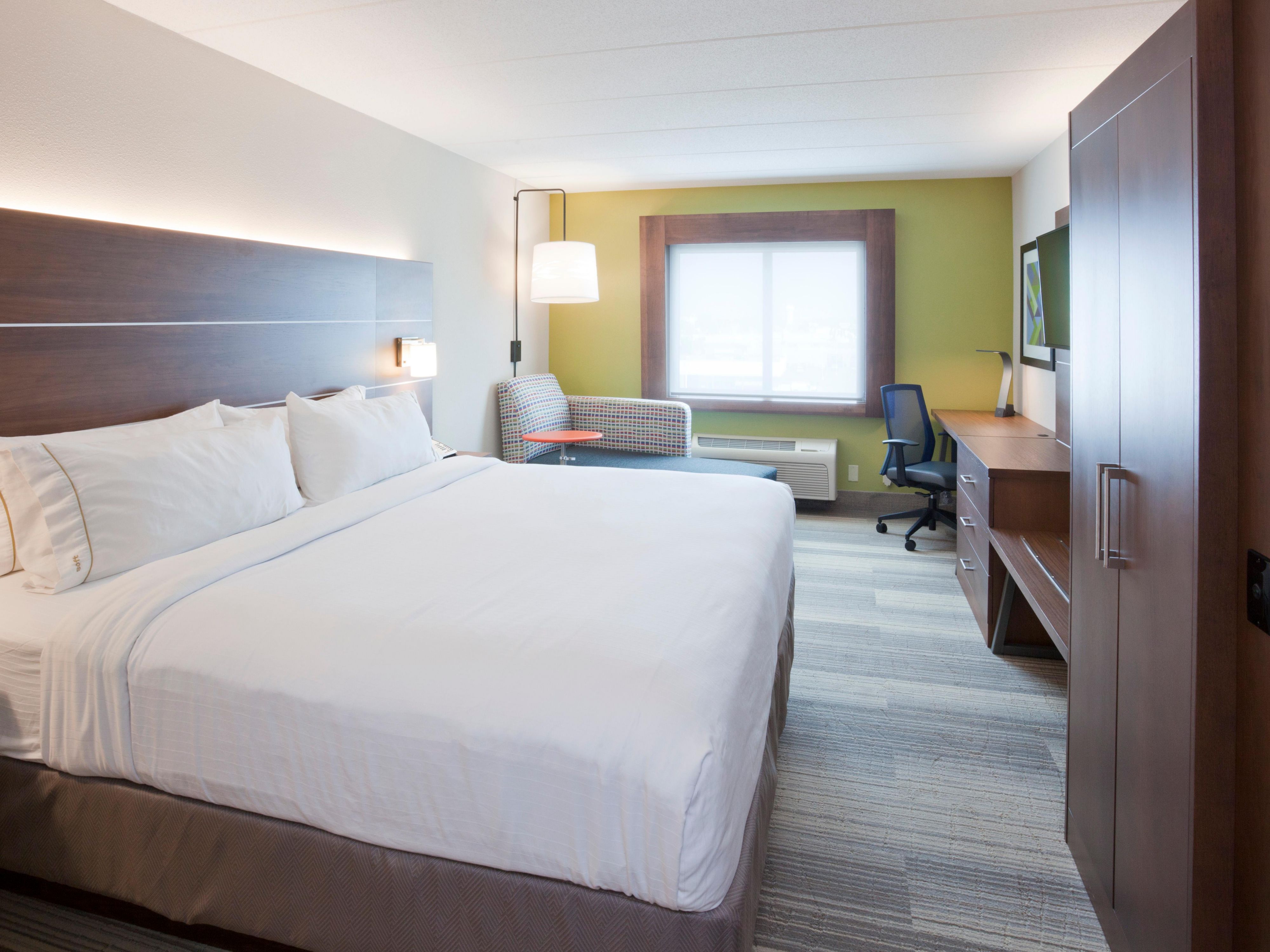 Settle into soft pillows and fresh linens for a restful night.