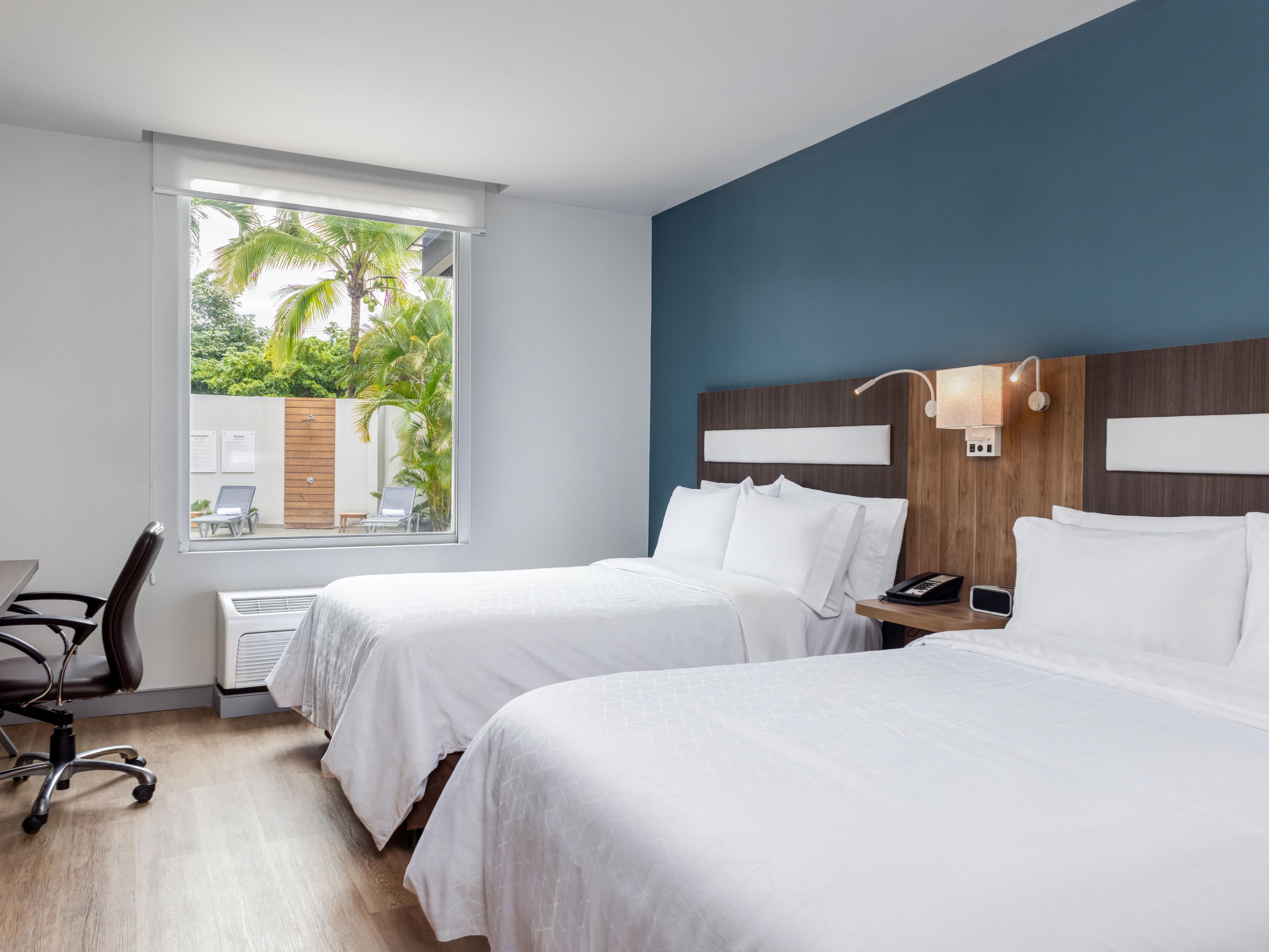 Enjoy our completely remodeled rooms. They feature a desk, safe, cable TV, hair dryer, iron and ironing board.