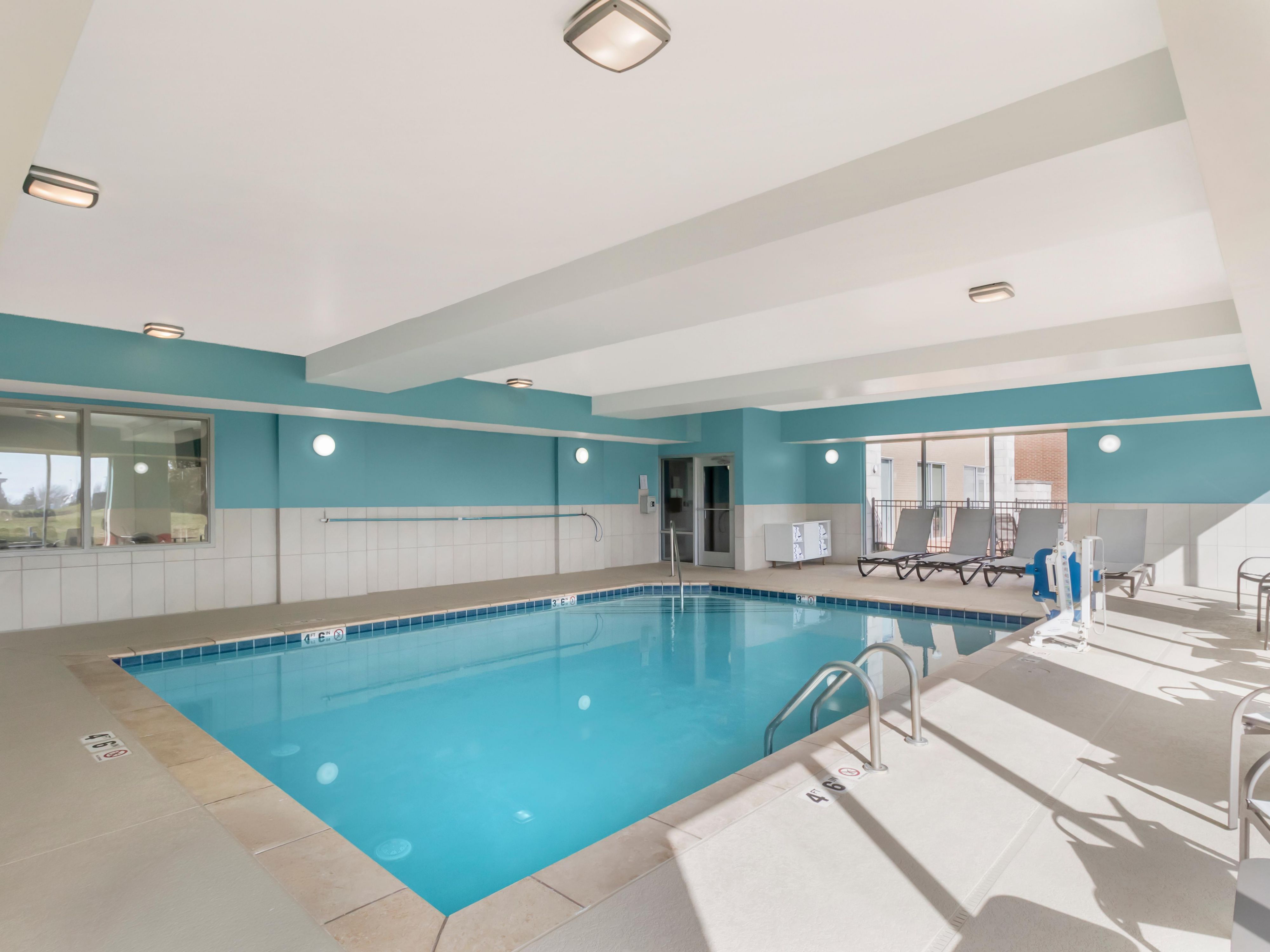 Enjoy our Indoor Heated Salt Water Pool