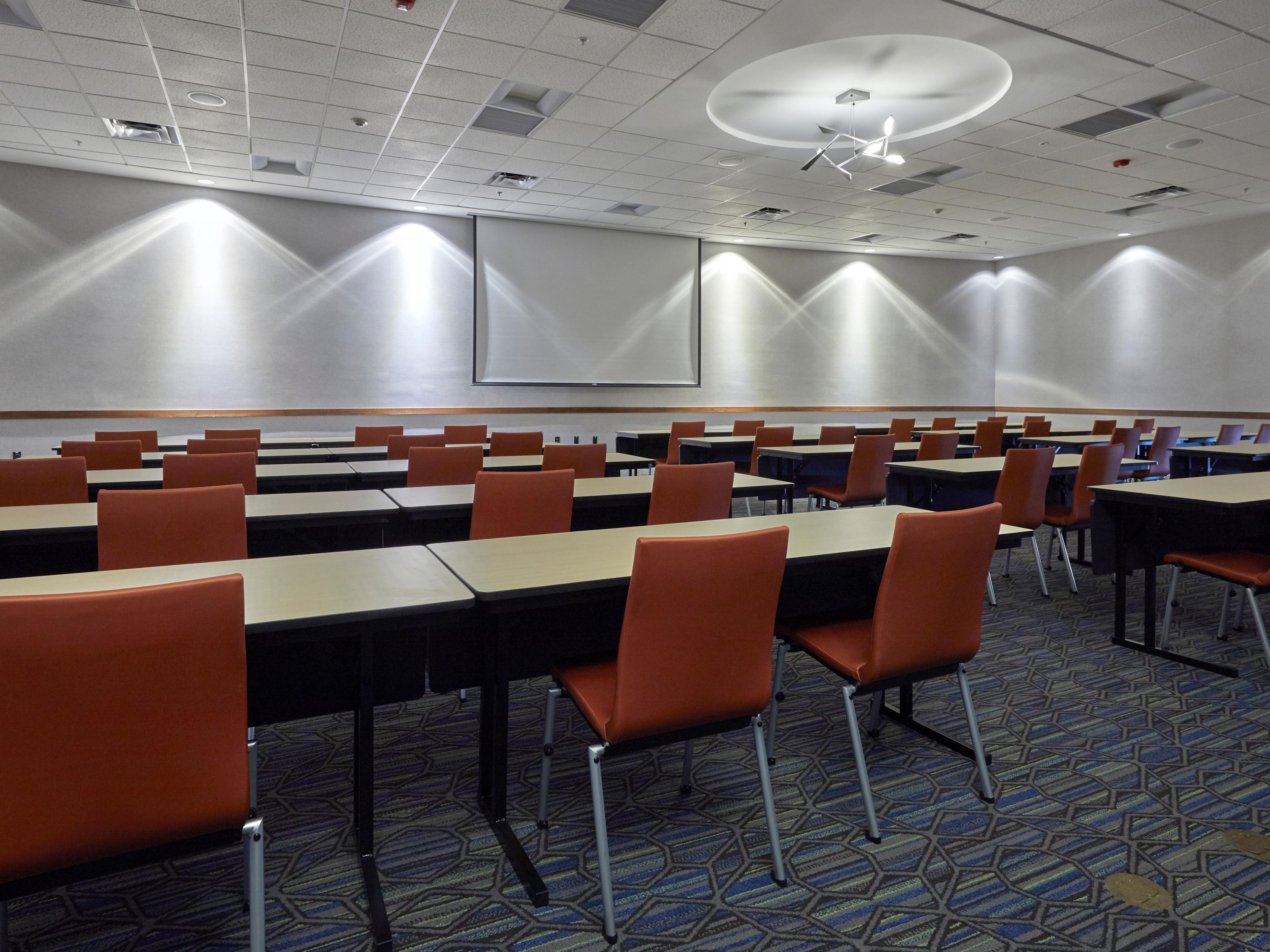 Host your next corporate event or social gathering at our versatile ballroom. With three flexible configurations, our spacious venue accommodates large theatres, banquets, or smaller conference layouts. We cater to all meeting planners, offering options tailored to your specific needs. Request a quote with us today!