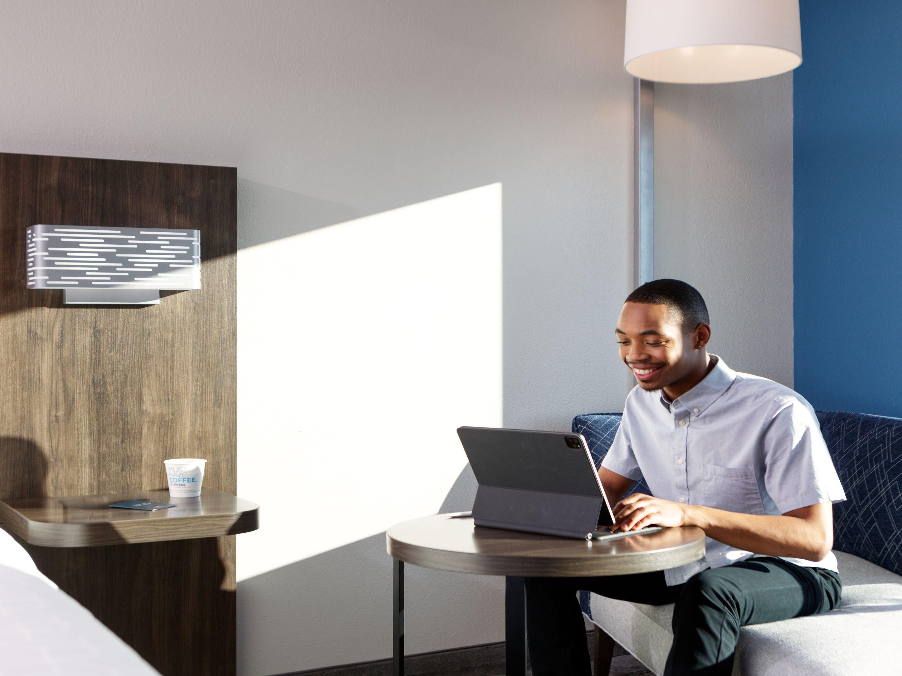 Enjoy all the essentials you need to make your stay productive, including fast, free Wi-Fi and plentiful charging stations. 