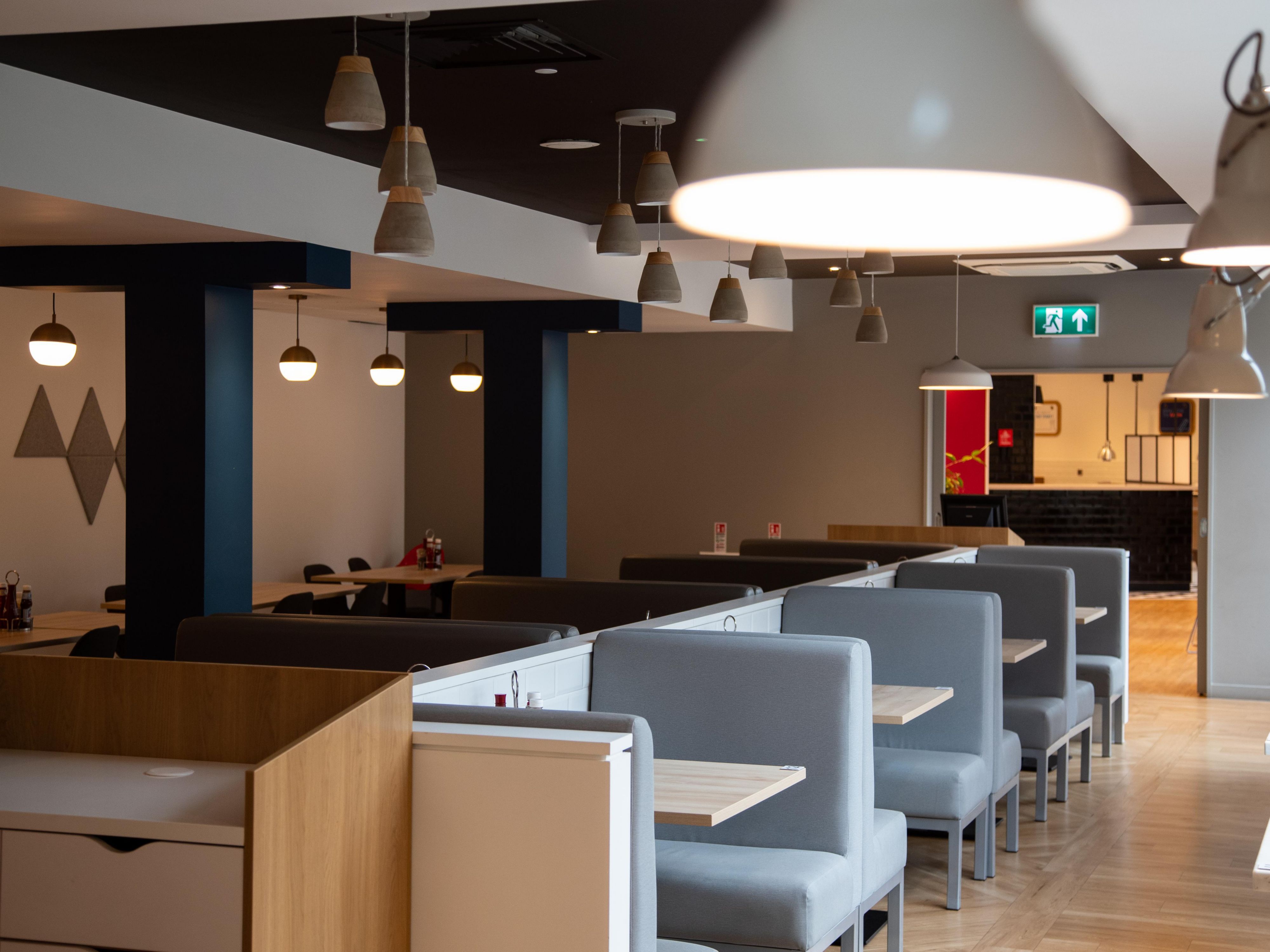 Here at Holiday Inn express London - Stansted we know that starting your morning off with a good meal is important and our free breakfast offering will have everything you need. 

Our pizzeria is open to the public and hotel guests from 6pm - 10pm daily. 