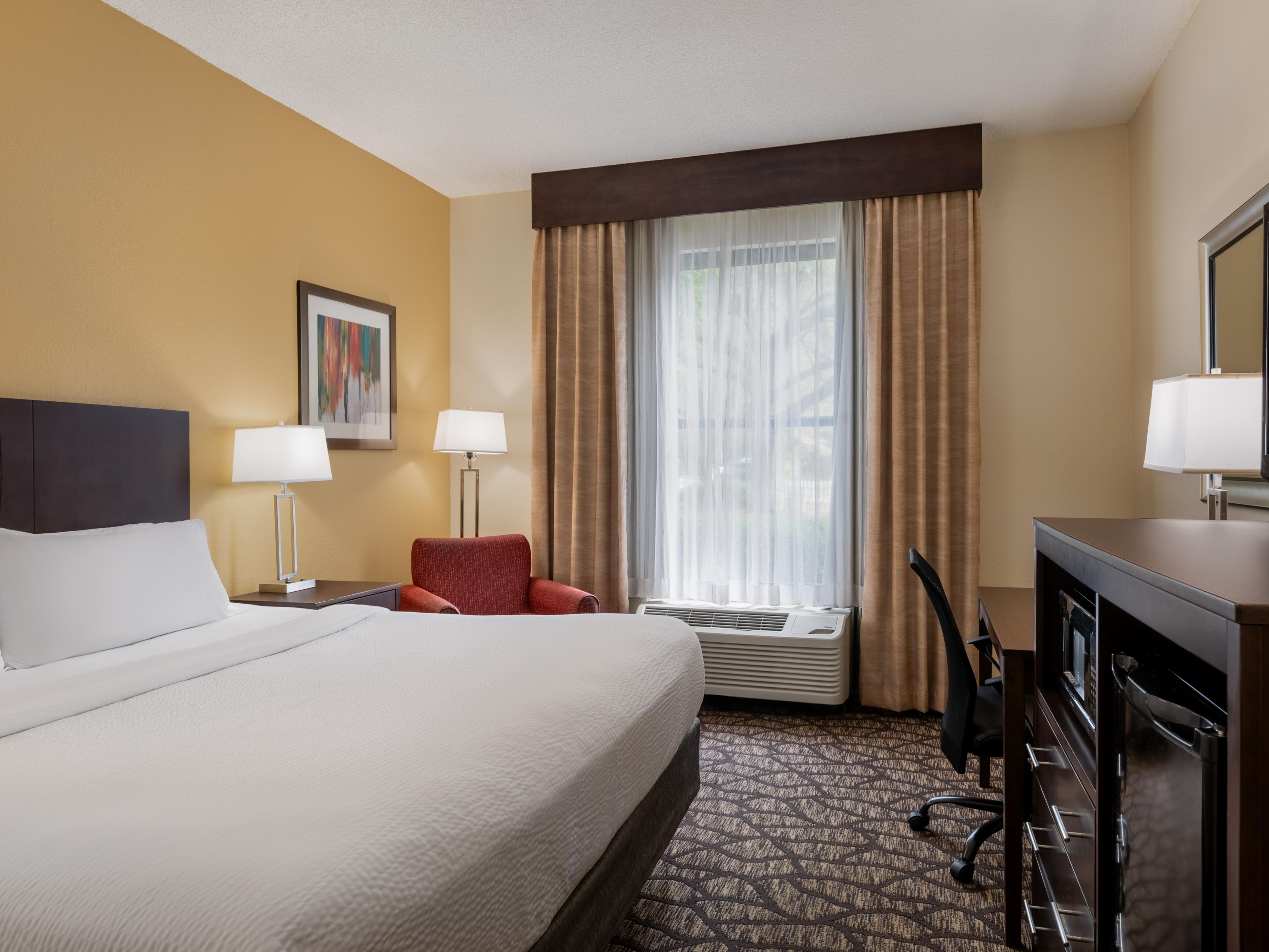 Enjoy a great night's sleep in rooms designed for major comfort