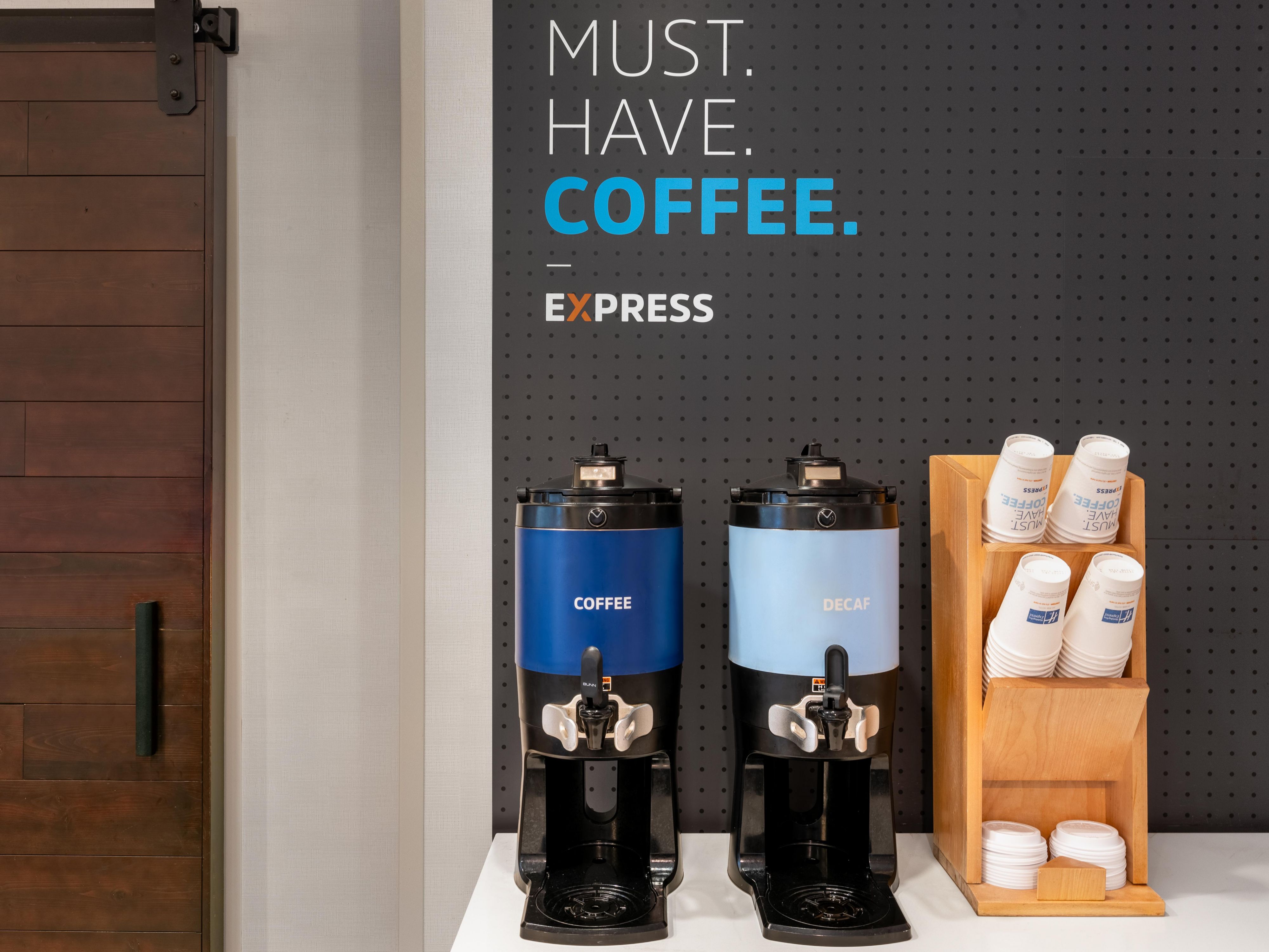 Enjoy a fresh cup of coffee or hot tea at any time of day. With bold flavor and 24/7 availability, it’s always ready when you are. Pour yourself a cup at our coffee and tea station located in the hotel's lobby.