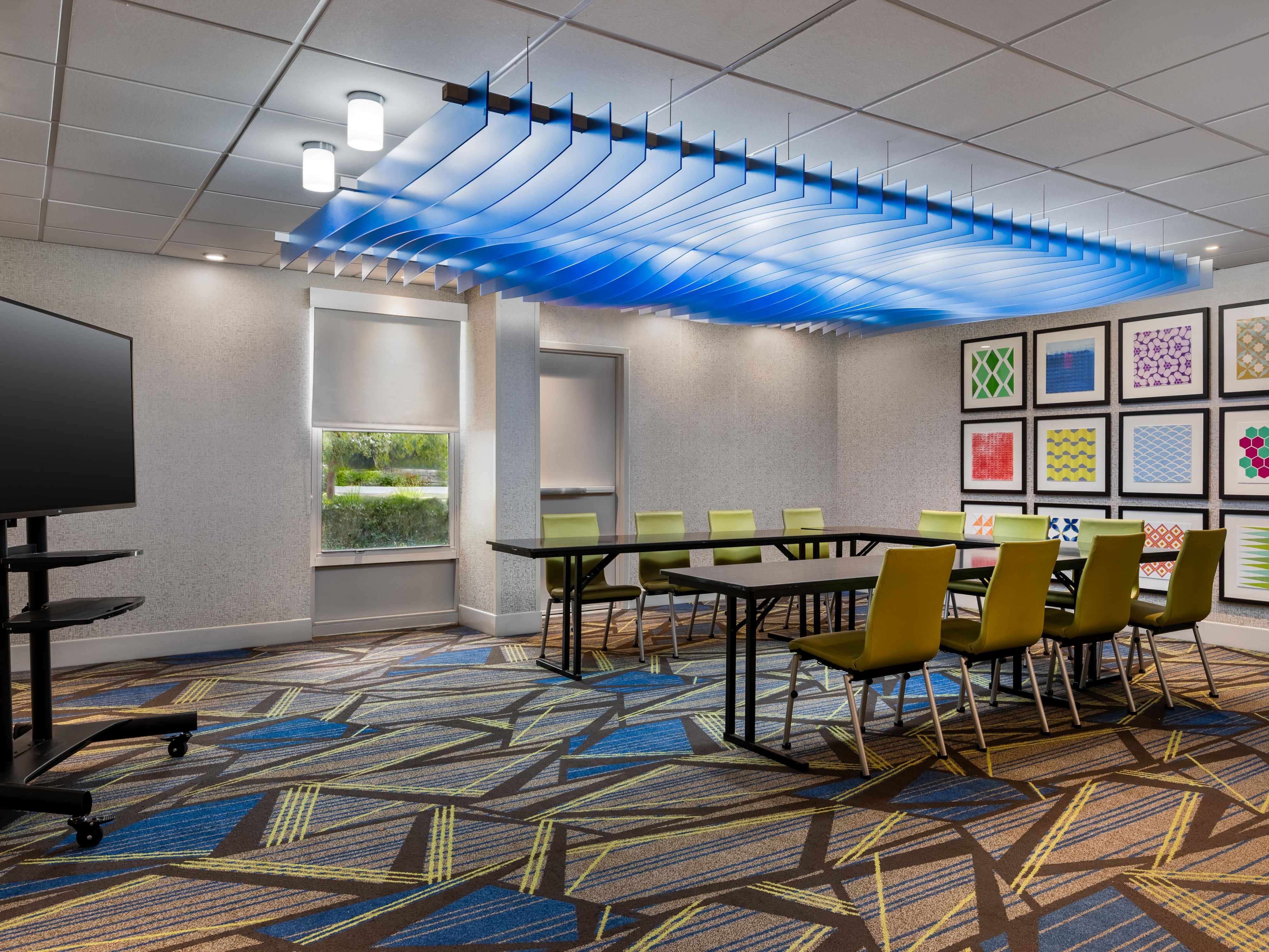 Need a spot for your next meeting or team huddle? Our flexible event space is great for small gatherings, presentations, corporate meetings, and sports teams. Tables and chairs? Included. AV and beverage service? Just say the word. Contact Anna, our Director of Sales, at 850-386-7500 to book your space today!