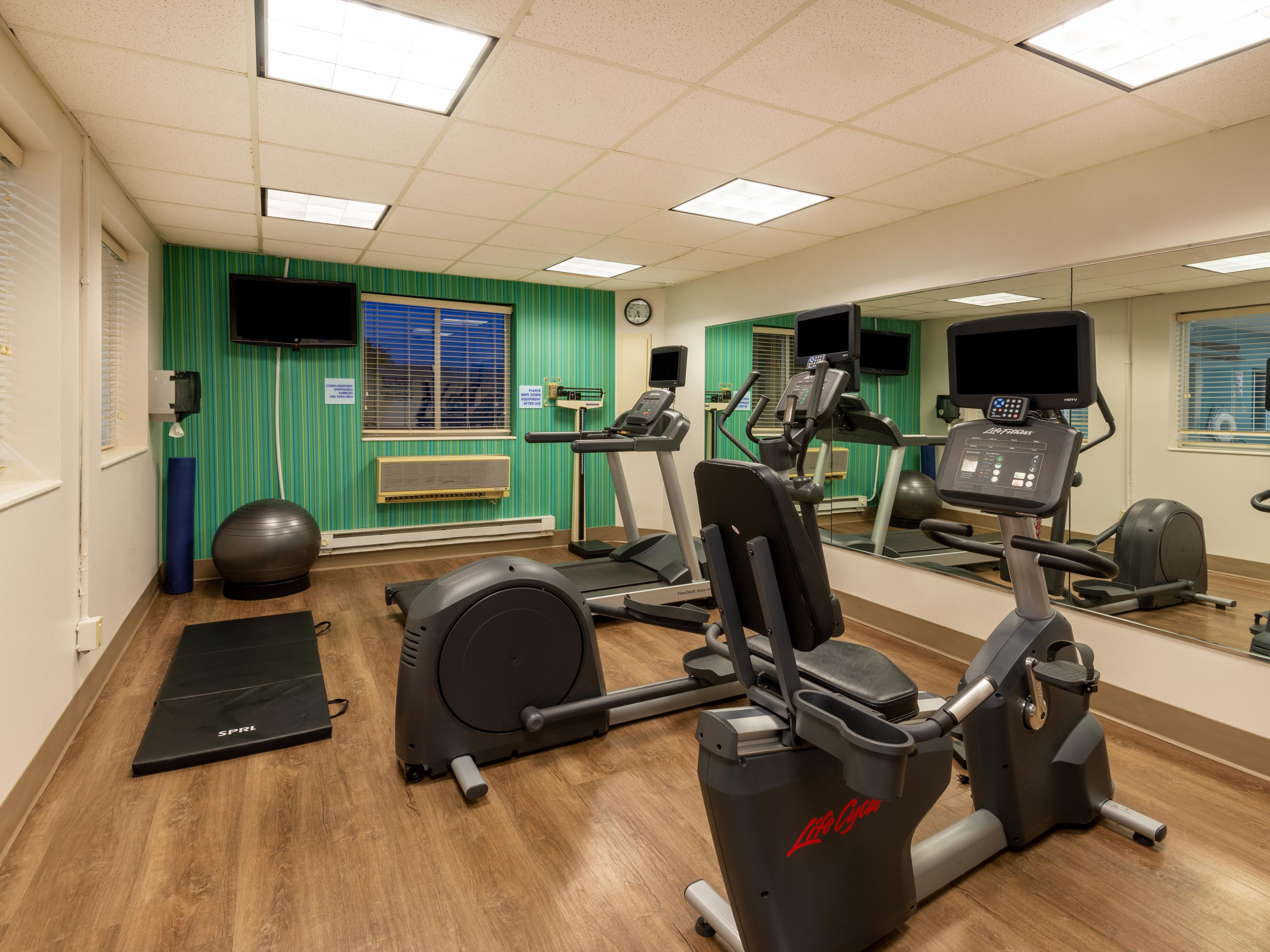 Stay active anytime in our 24-hour fitness center. Equipped with elliptical machines, free weights, and treadmills, you can customize your workout routine at your convenience in Vermilion, OH.