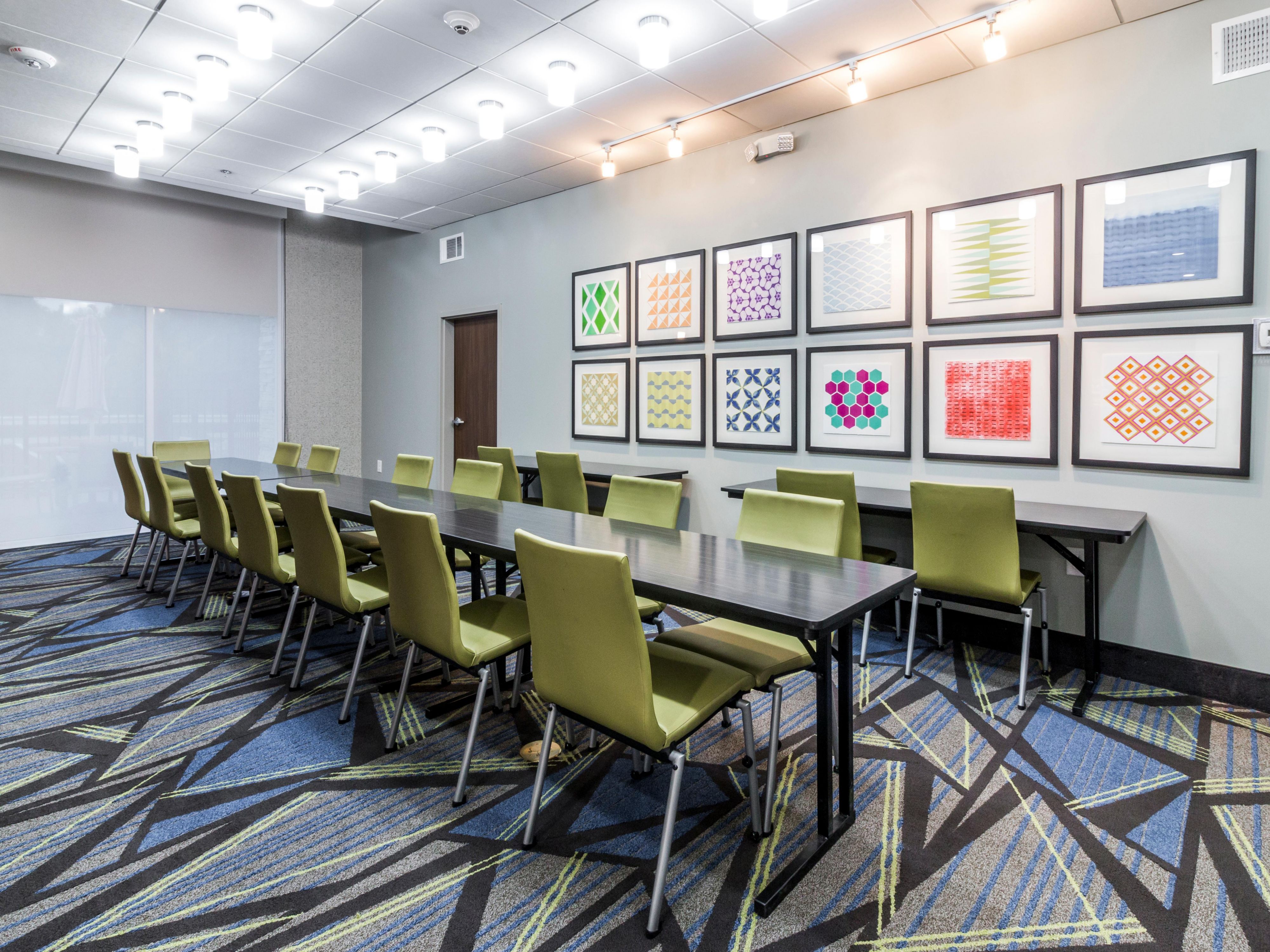 Are you looking for a conference room for a board meeting or a place to have your next birthday or anniversary gathering? 
We have the perfect spaces for you! We have two meeting spaces that can fit up to 30 people. 
Please let us know how we can assist with your next big event!