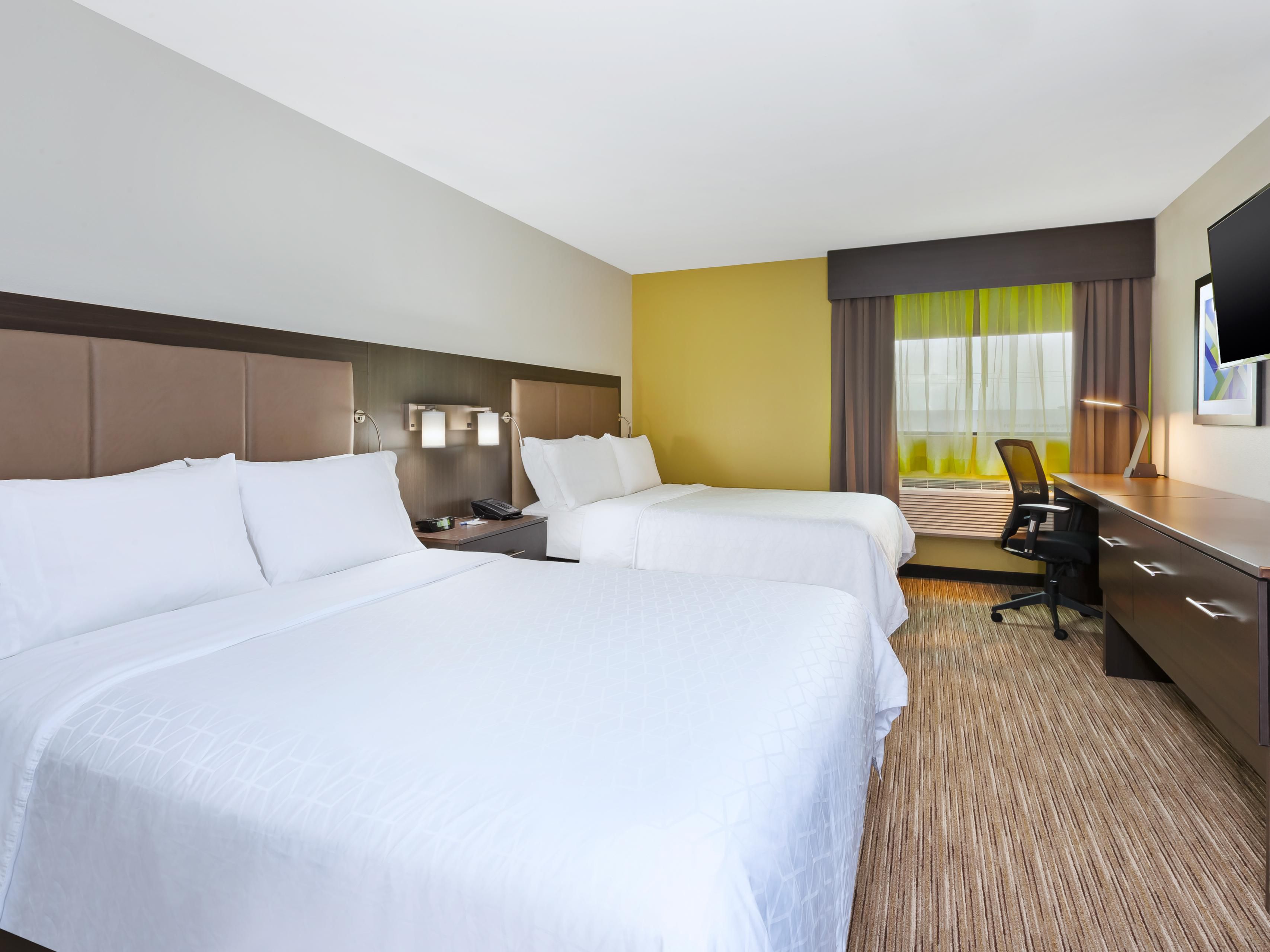 Two Queen Beds perfect for a family of four!