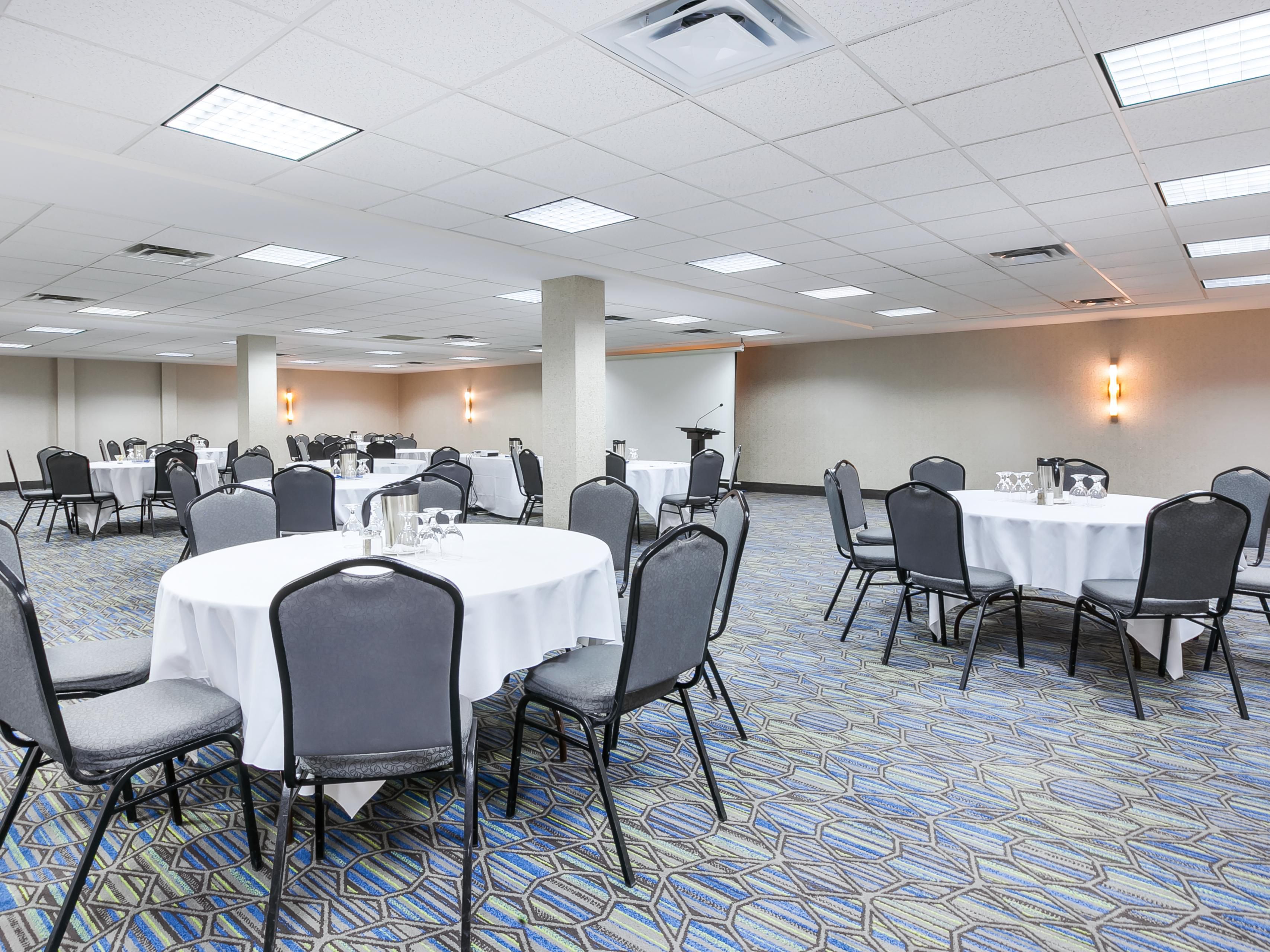 The Centre is 5160 square feet and can host social events like weddings and tradeshows along with meeting and conferences. The space can be divided into three separate sections and has ample parking. 