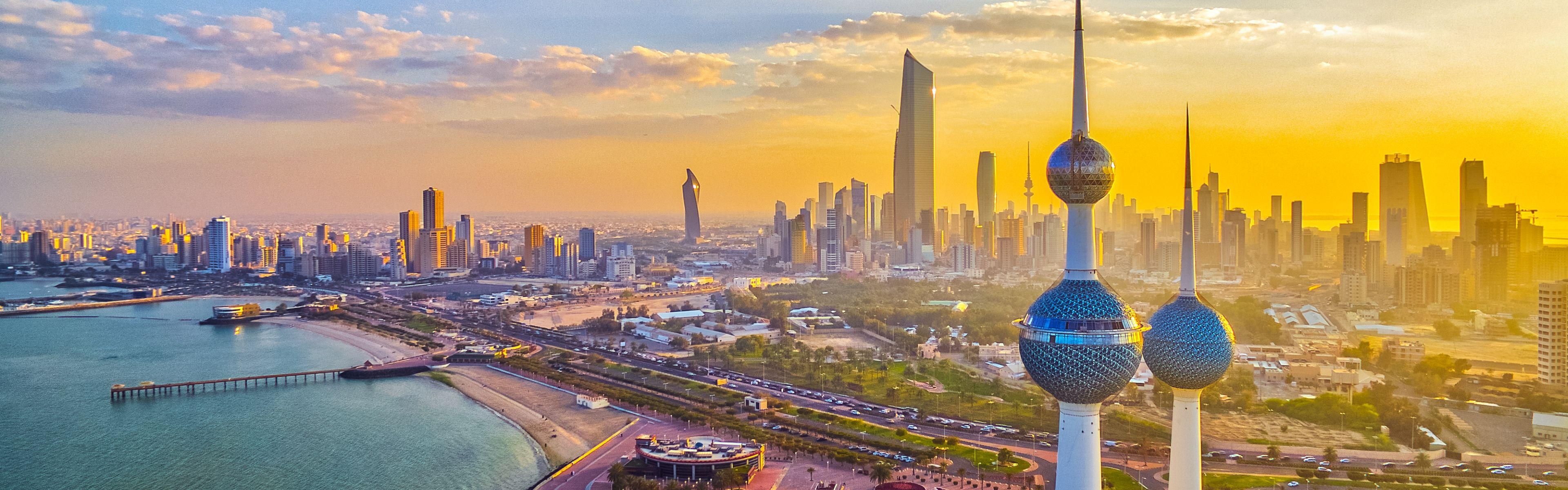 The Charming Kuwait Towers and the Arabian Gulf
