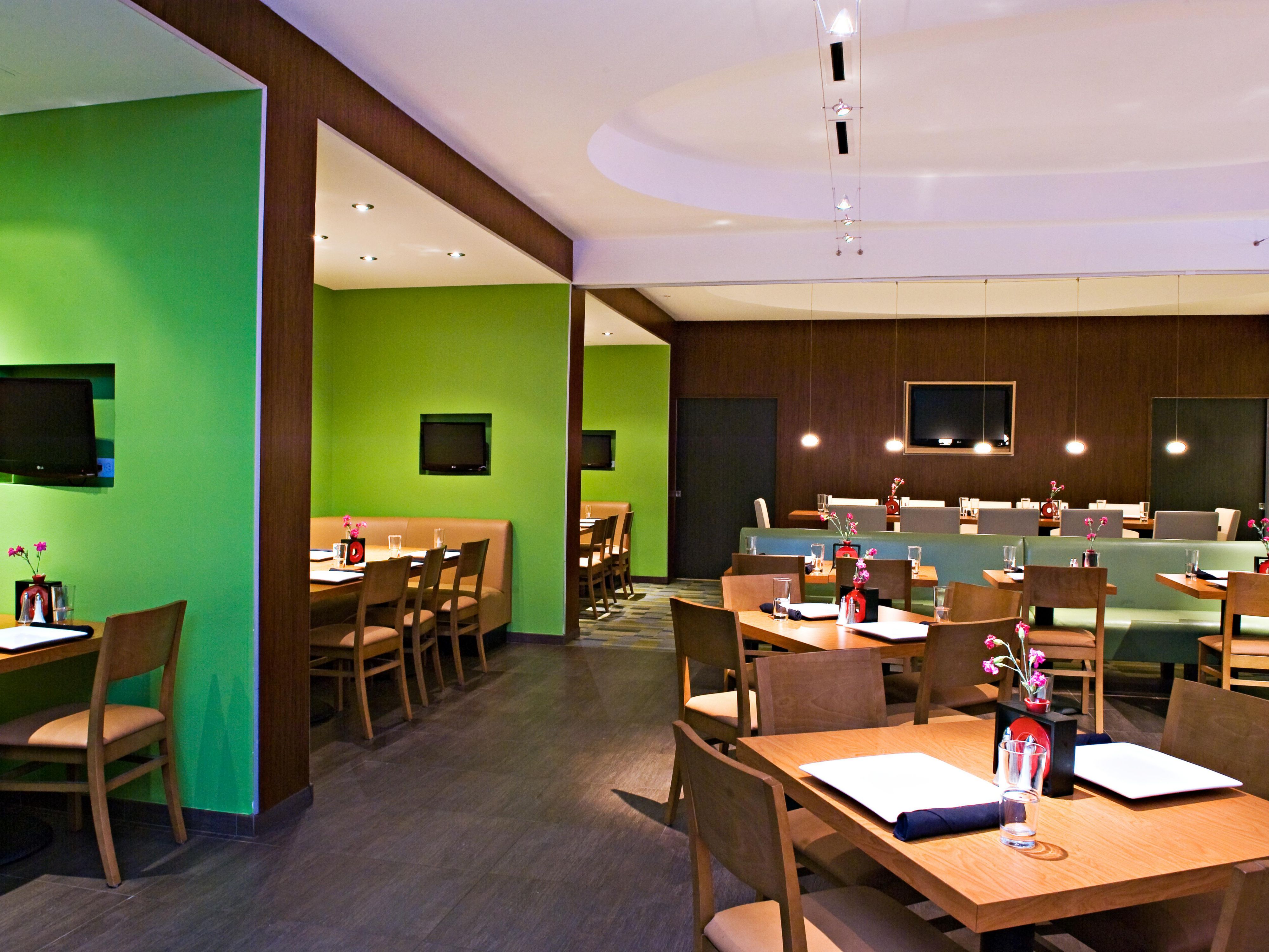 ONE Bistro and Bar serves breakfast, lunch and dinner. Full service bar onsite with happy hour specials daily. 