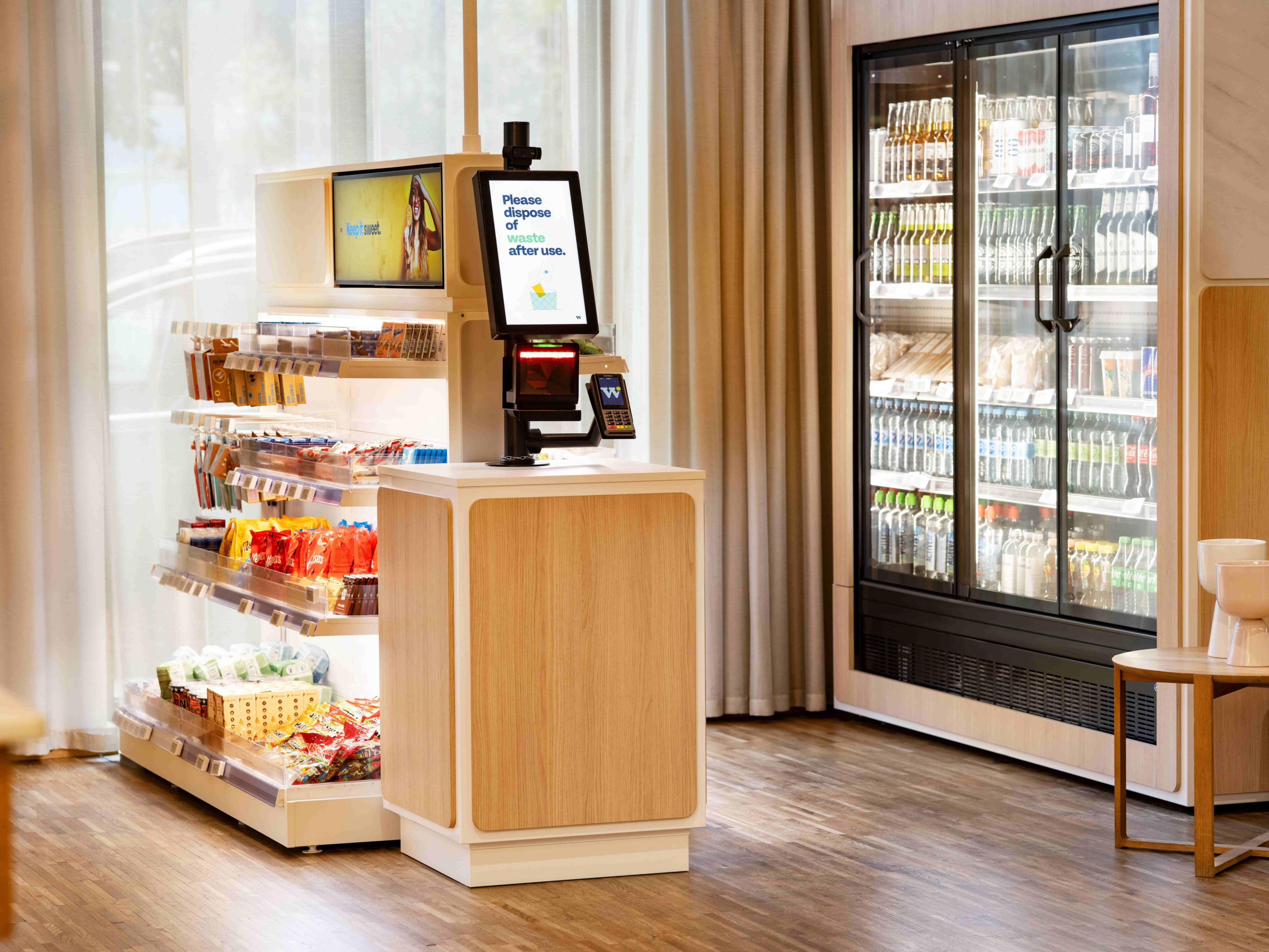 Our hotel Open Lobby features a self-serve convenience store open 24 hours, 7 days a week. So, if you have forgotten a bathroom essential or fancy a late night snack, you can buy them in the hotel whenever suits you.