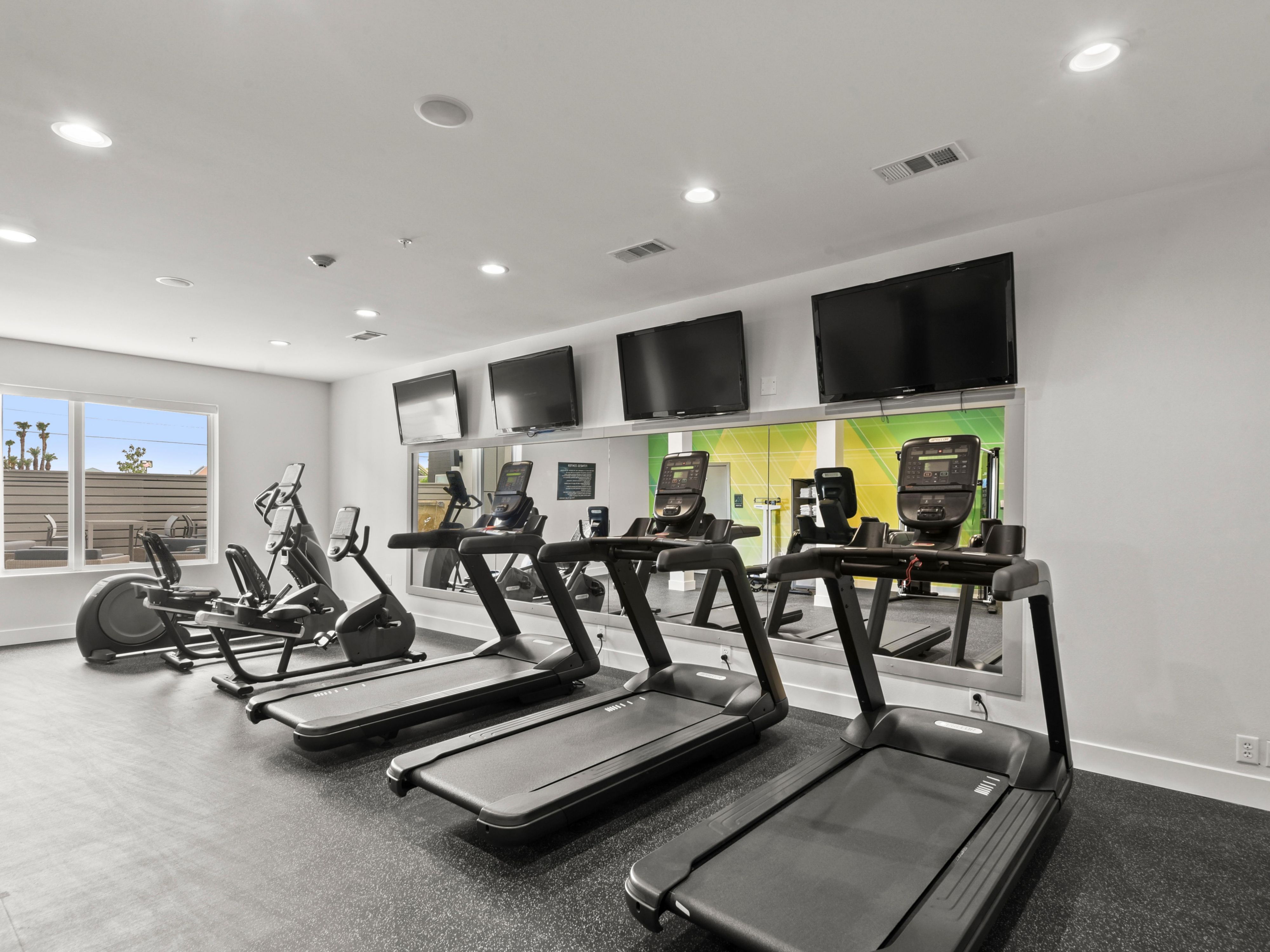 Stay active at our 24-hour Fitness Center, equipped with the latest cardio and strength-training equipment. After your workout, relax in our outdoor oasis, featuring a comfortable patio area perfect for unwinding. Whether you're soaking up the sun or enjoying a peaceful evening under the stars, our outdoor space provides a serene retreat.