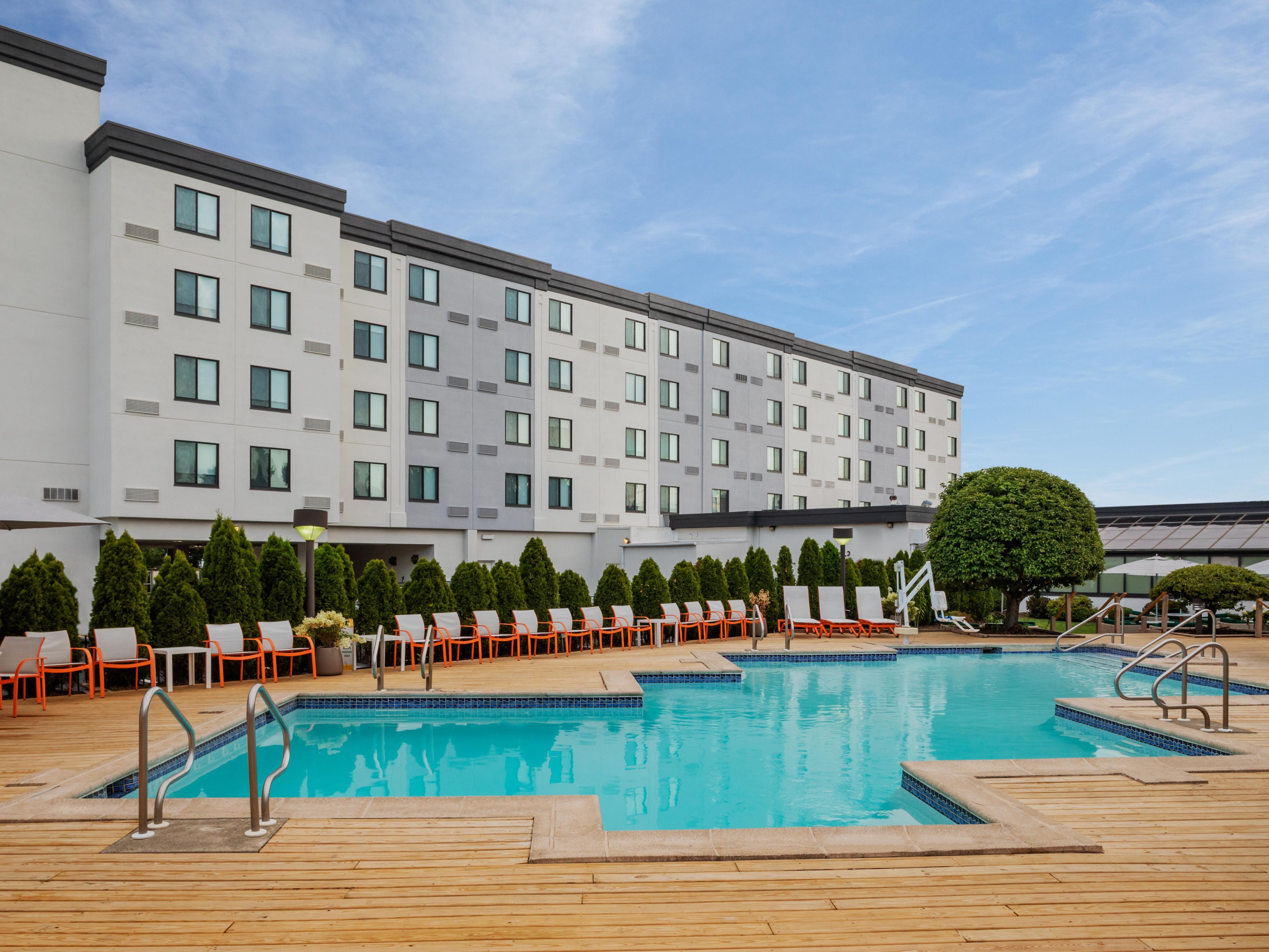 Take a dip in our seasonal outdoor pool or lounge poolside.