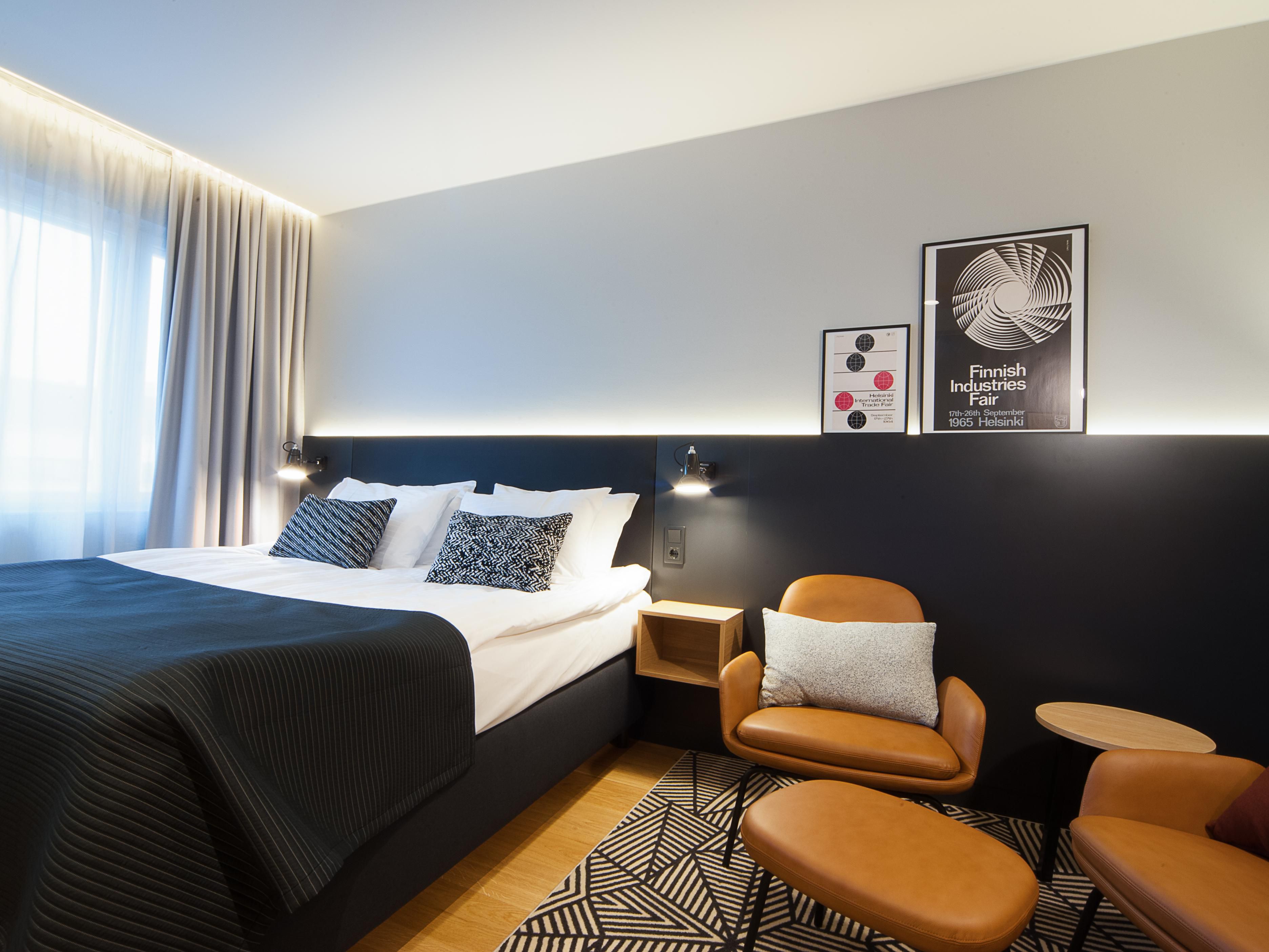 Our stylish guest rooms in the top floor bring additional comfort
