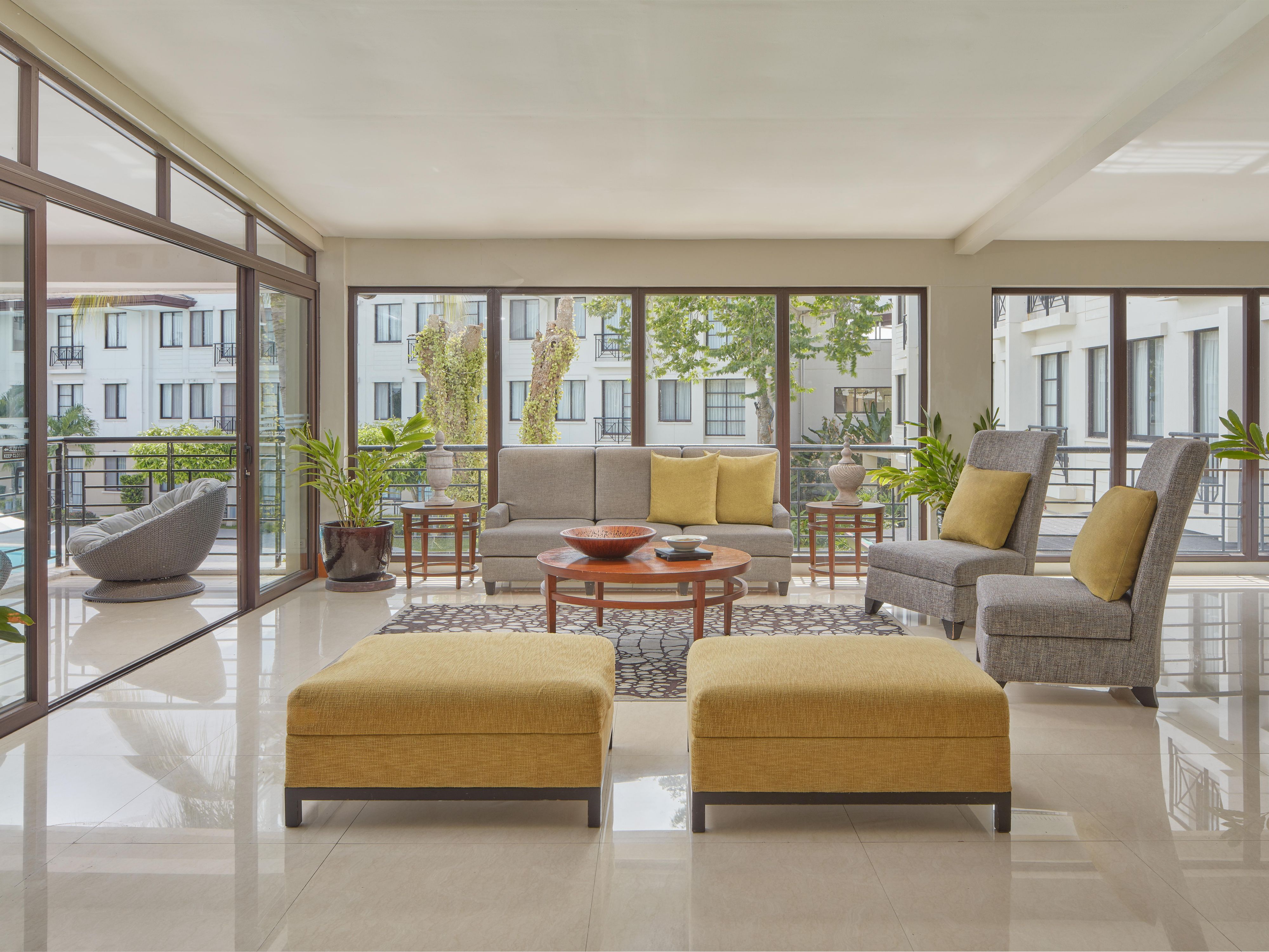 Enjoy dining, working, and relaxing in an open lobby featuring a lounge that welcomes all guests with a cozy and inviting atmosphere, complemented by our warm hospitality.