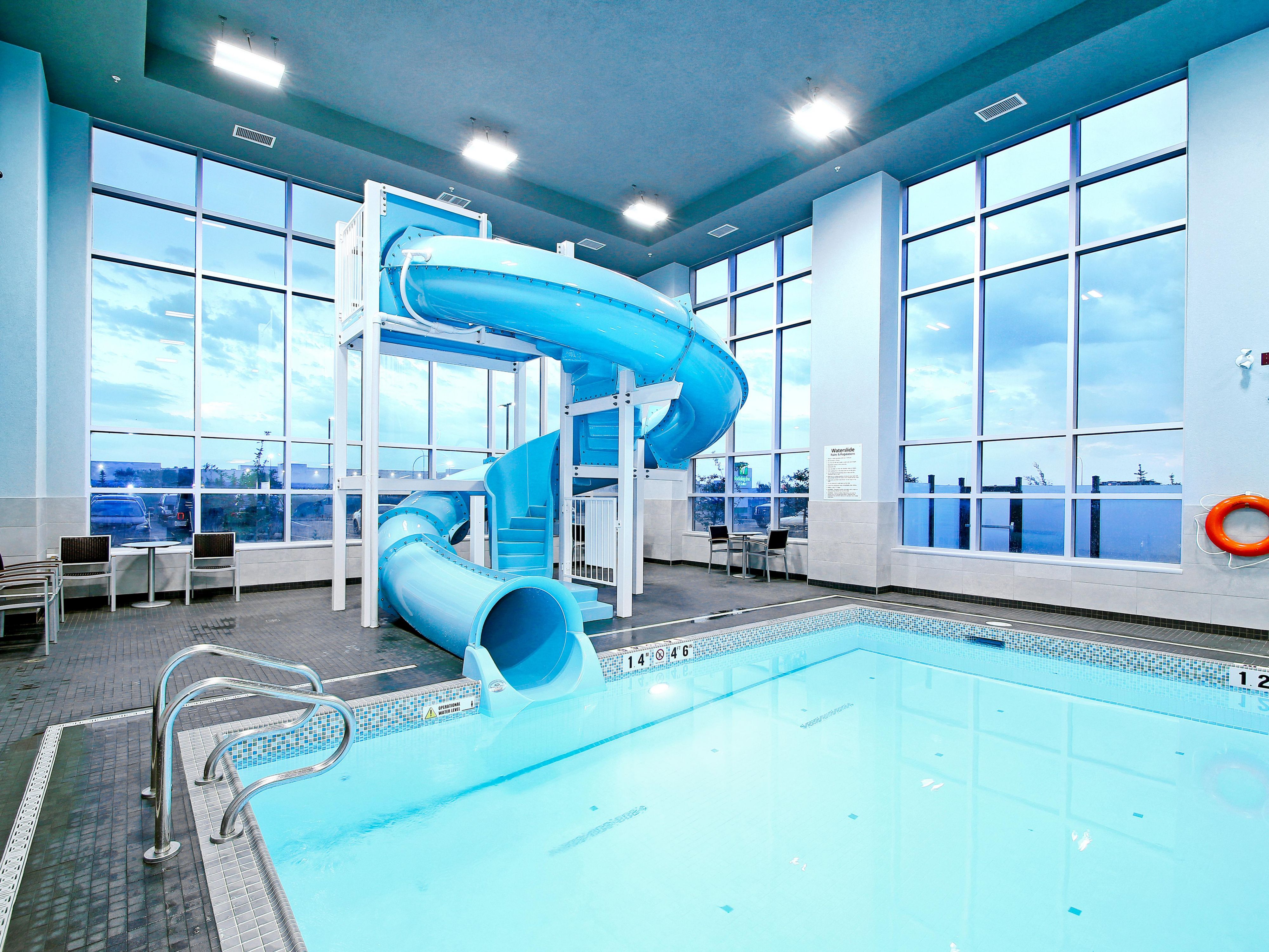 For the young and young at heart! Enjoy a leisurely swim in our heated pool or a fun trip down the slide!