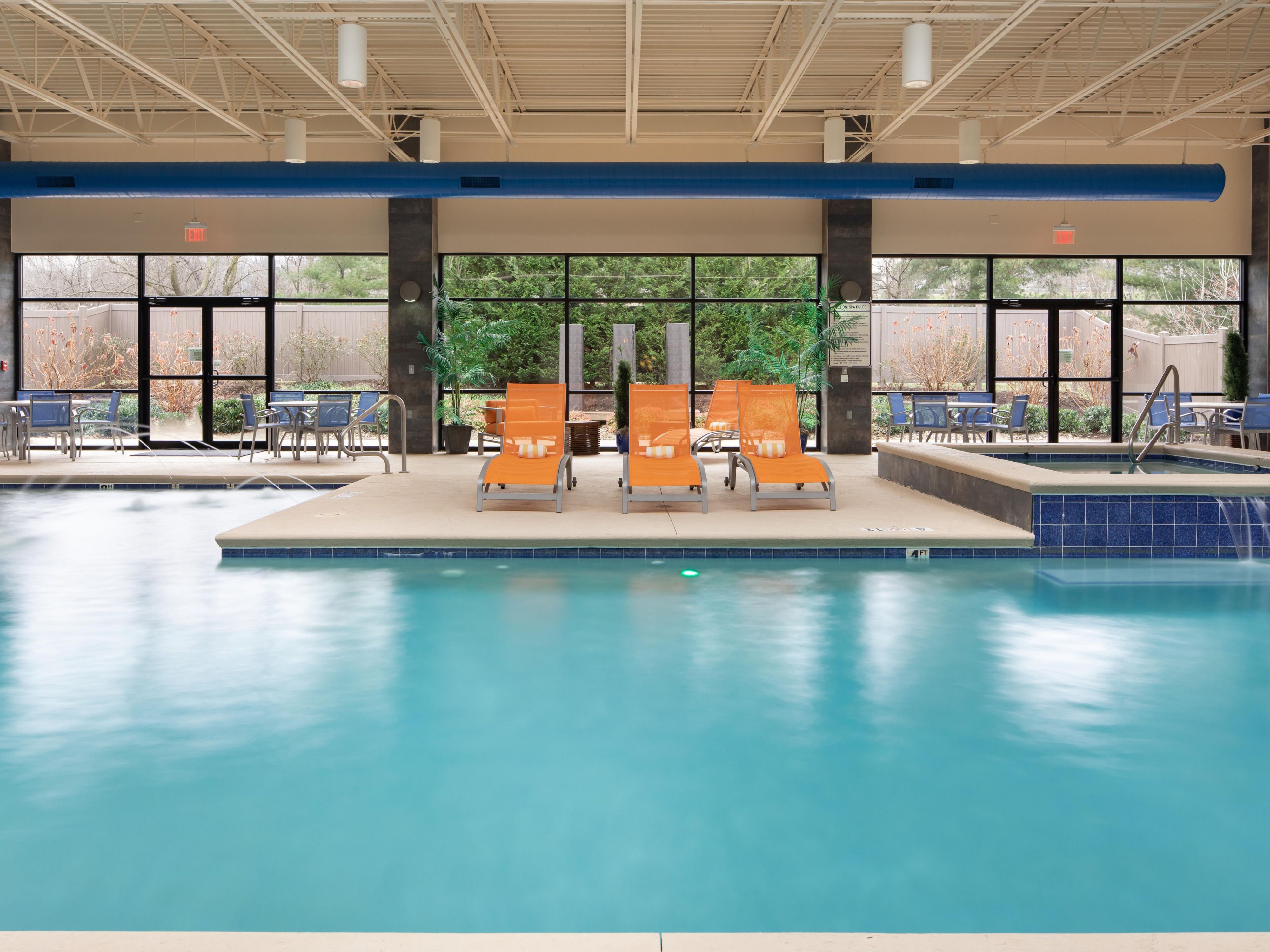 The indoor saltwater pool and spa is perfect, rain or shine! 
