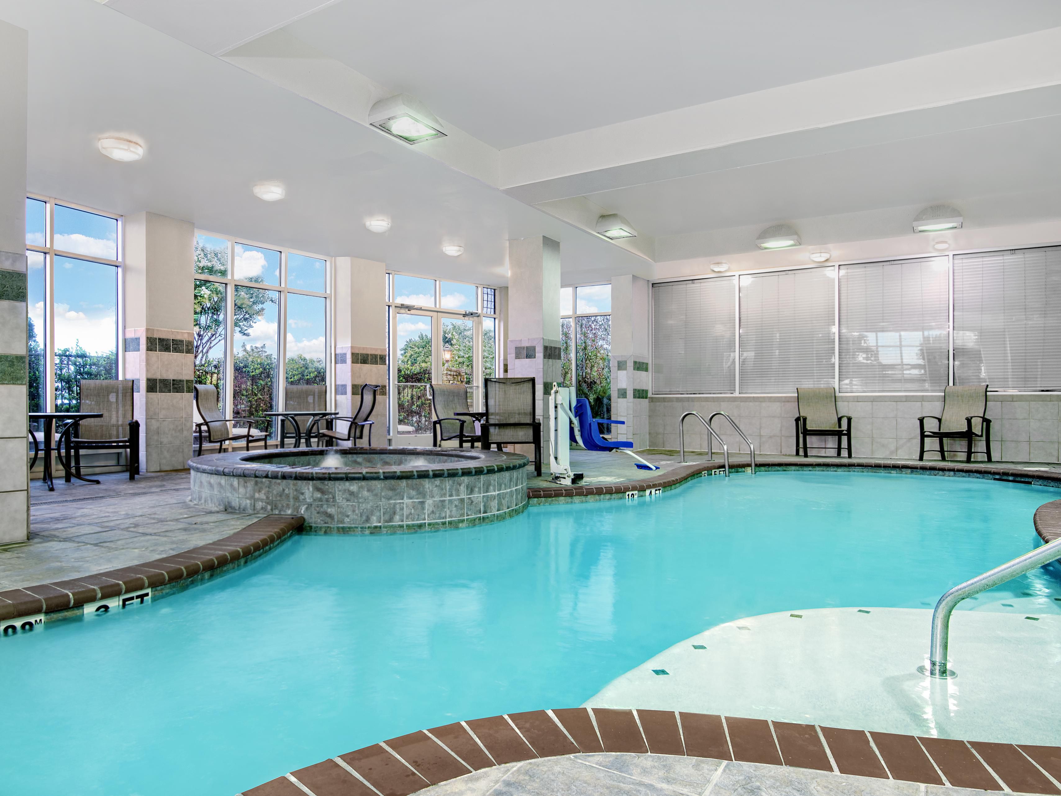 Unwind in our Indoor Pool and Hot Tub, available year-round for guests. Whether it’s starting your morning with a swim or soaking after a long day, our pool area offers a refreshing escape. The beautifully designed space creates a tranquil environment that invites you to relax and rejuvenate. 