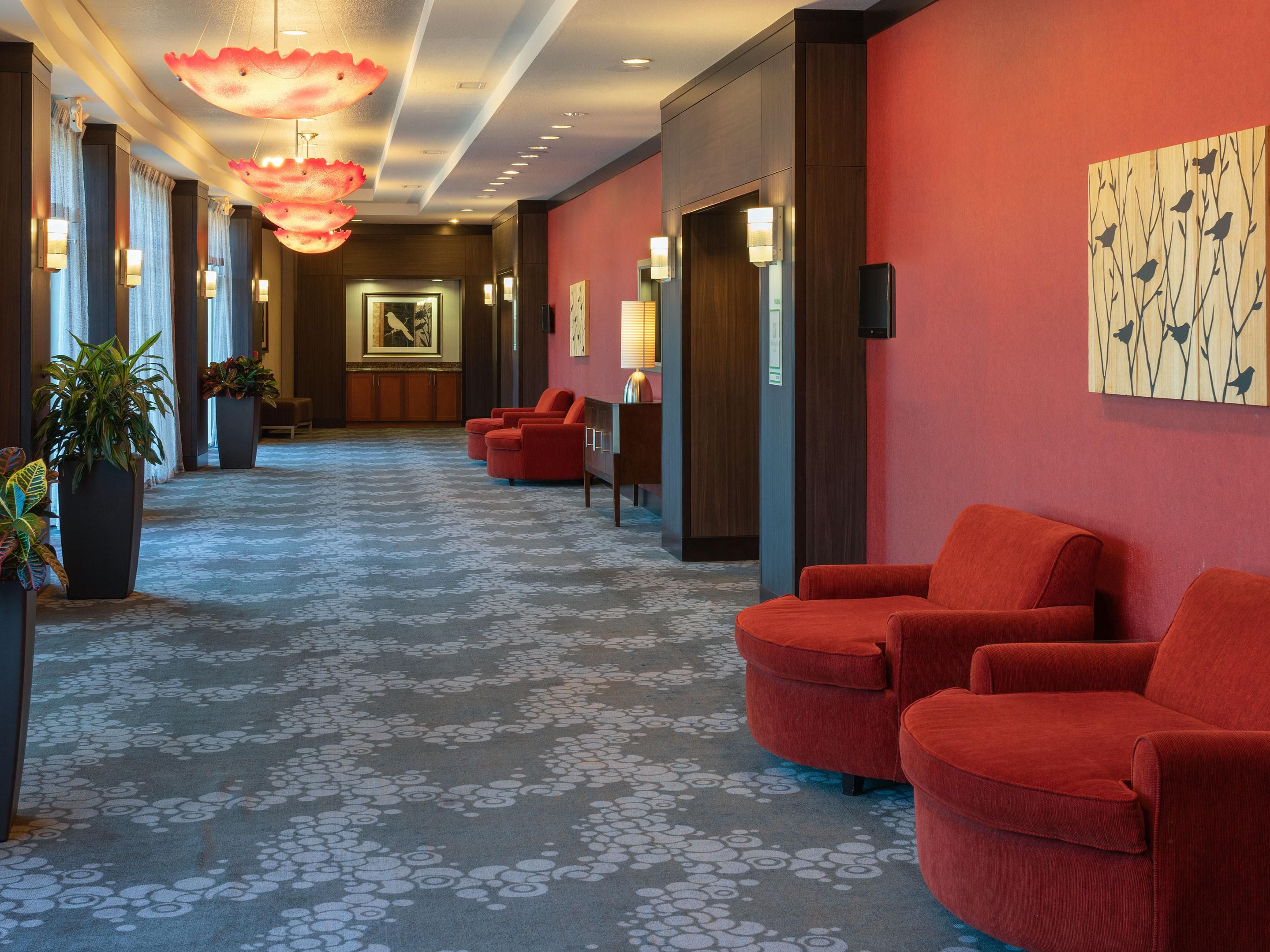 With 3000 square feet of flexible event space along with our pre-function space, we can accommodate corporate meetings, conferences, and formal dinners for any occasion. We also have full audio-visual services available. Email our sales department today to plan your event.