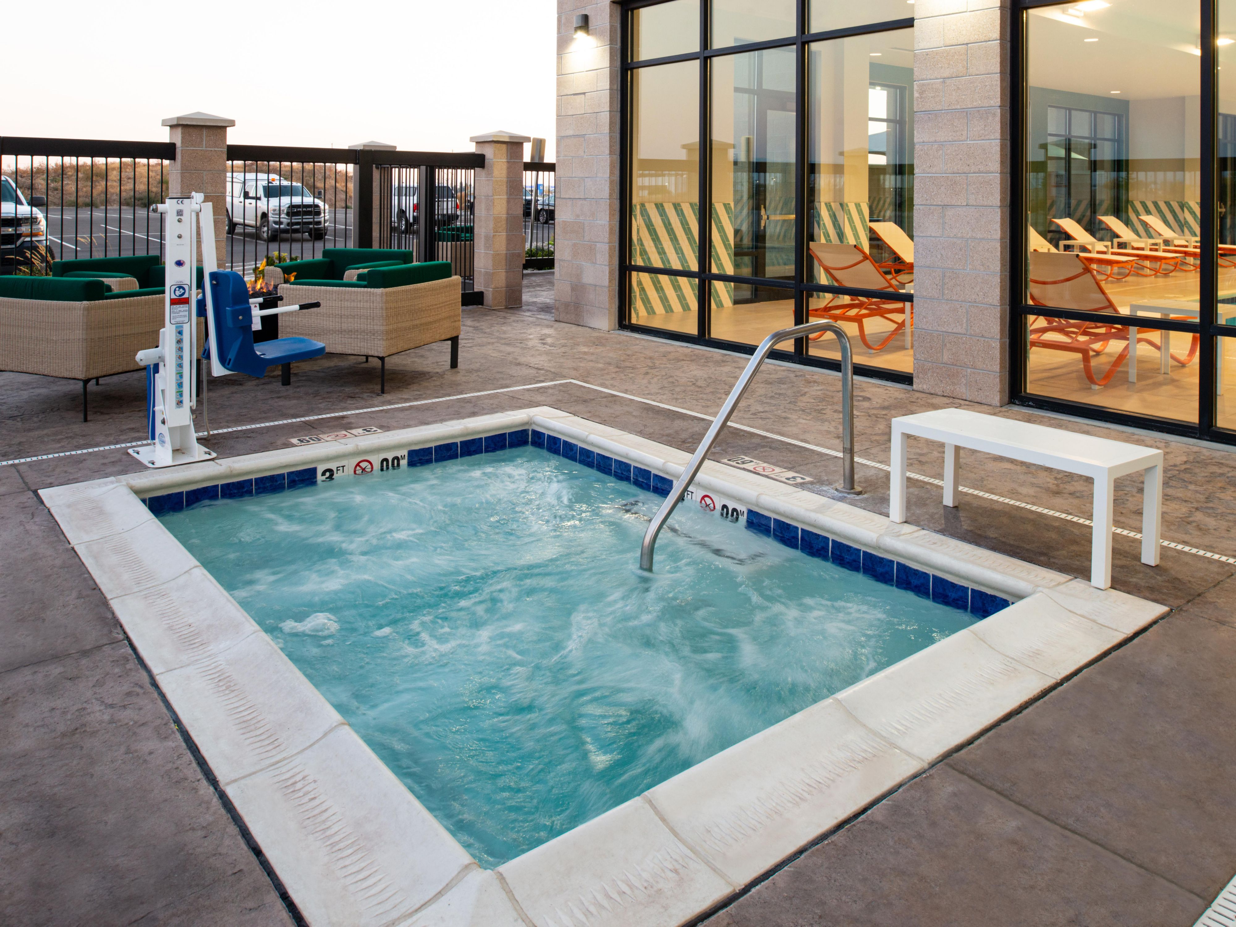 Come enjoy our 24-hour Pool and Fitness center where we have all the machines and tools to fit your needs. Only hotel in town with outdoor hot tub!