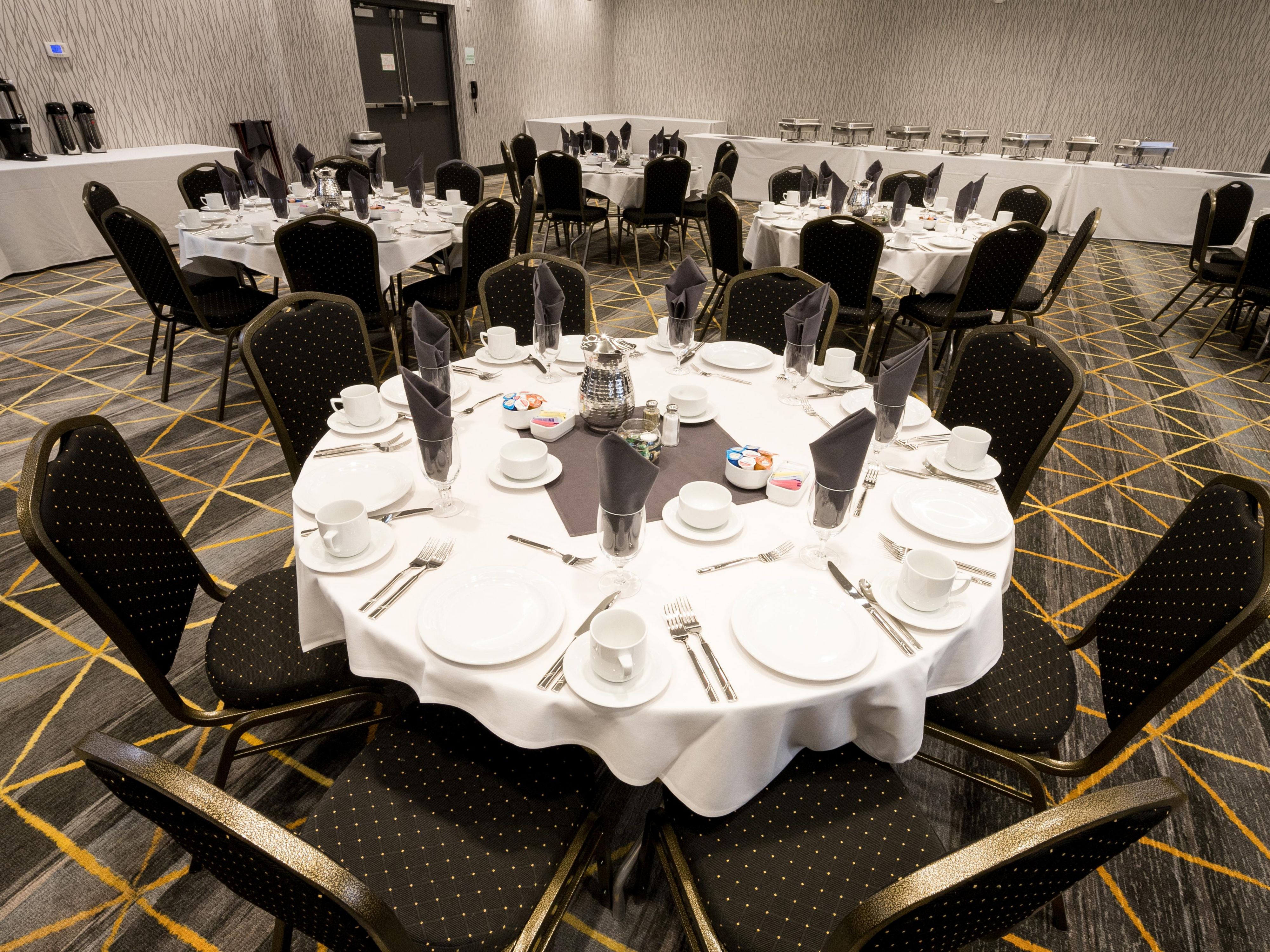 Whether your event is large or small, we can host you in our banquet hall. 