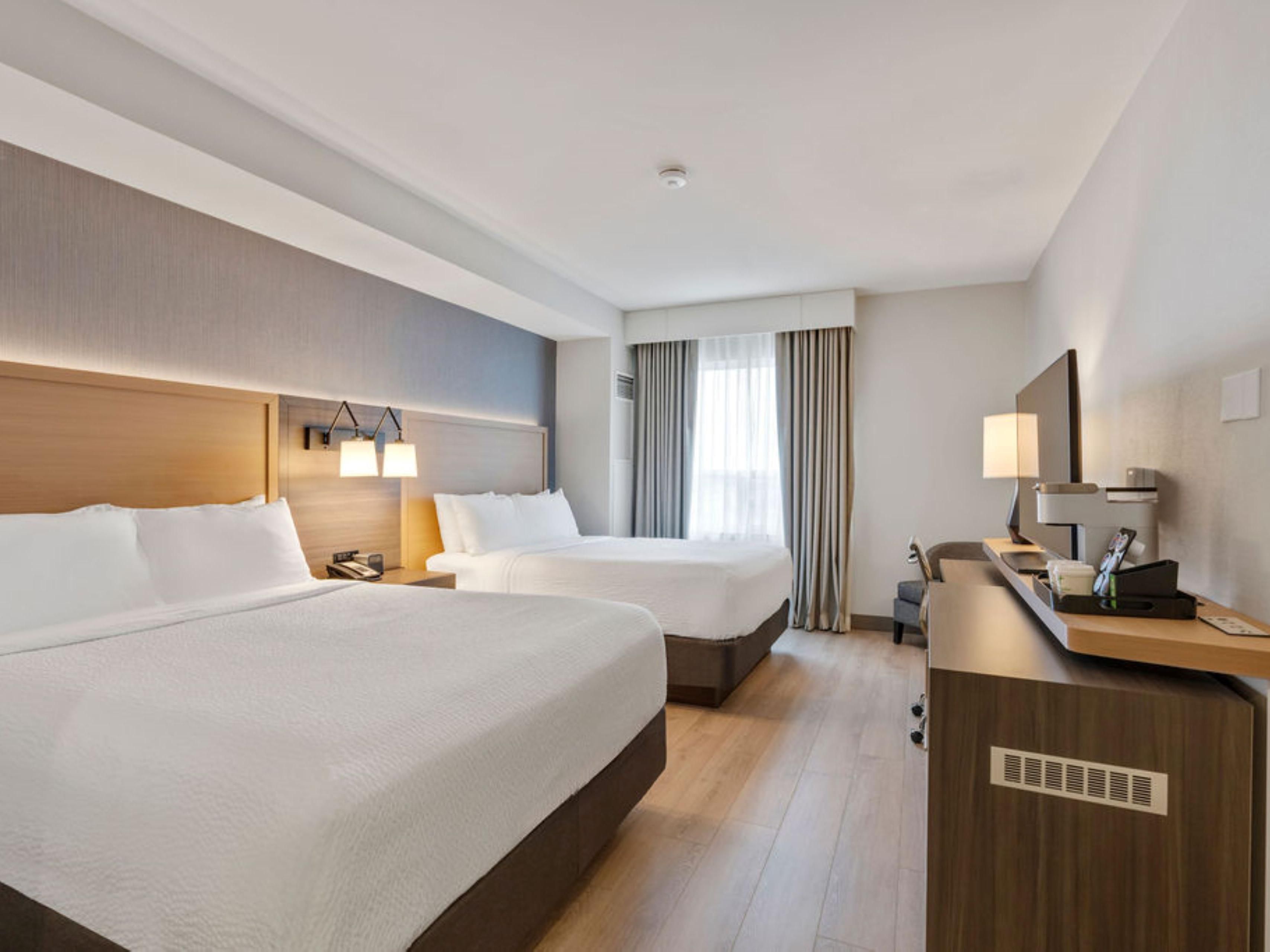 Standard Guestroom w/ Two Queen Beds, Keurig microwave mini fridge