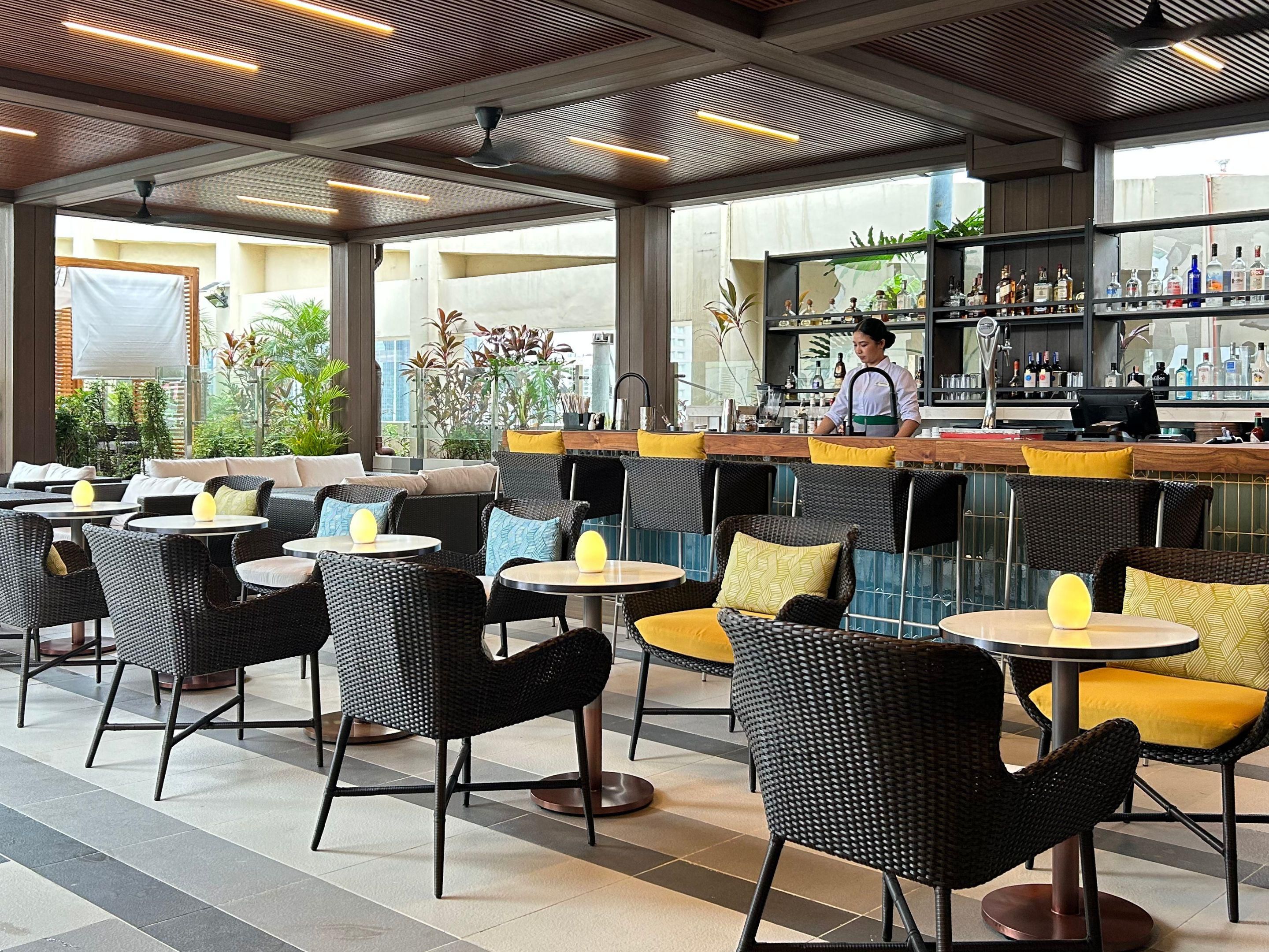 Our rooftop bar sets the scene with stylish vibes, signature cocktails crafted by our talented mixologists, and bar bites you will not want to share. It is the kind of place where one drink easily turns into a memorable day or evening. Open 10:00 to 11:00 PM Sunday to Thursday, and 10:00 AM to 1:00 AM Friday to Saturday.